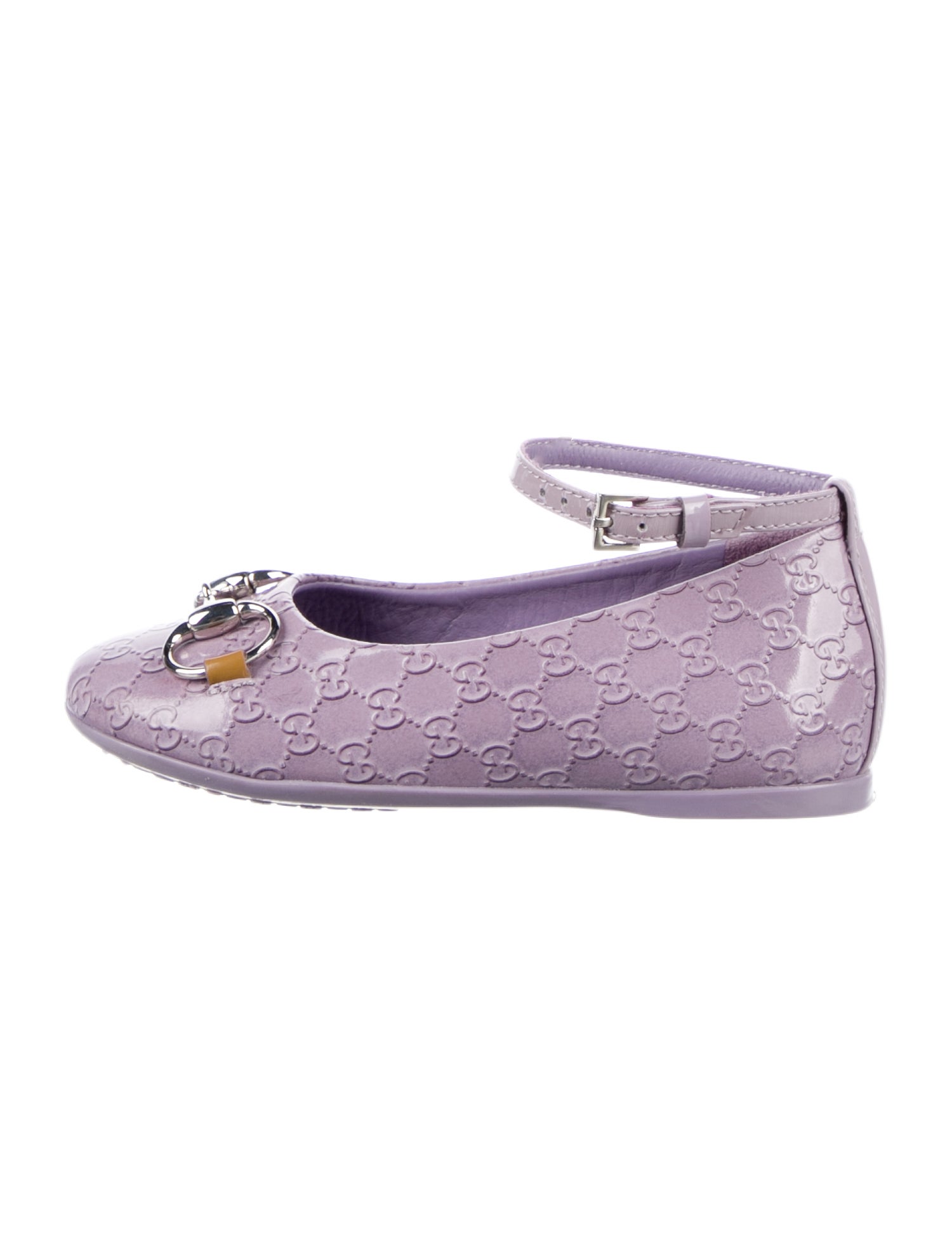 Gucci Toddler Girls' GG Logo Horsebit Ballet Flats