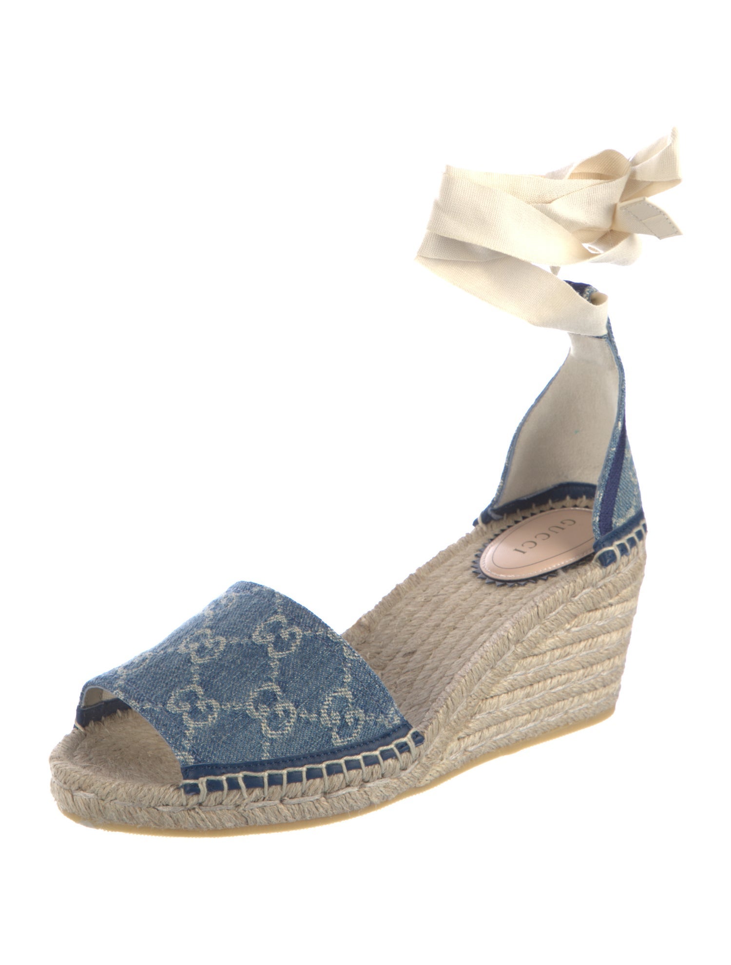 Gucci GG Denim Denim Espadrilles w/ Tags
