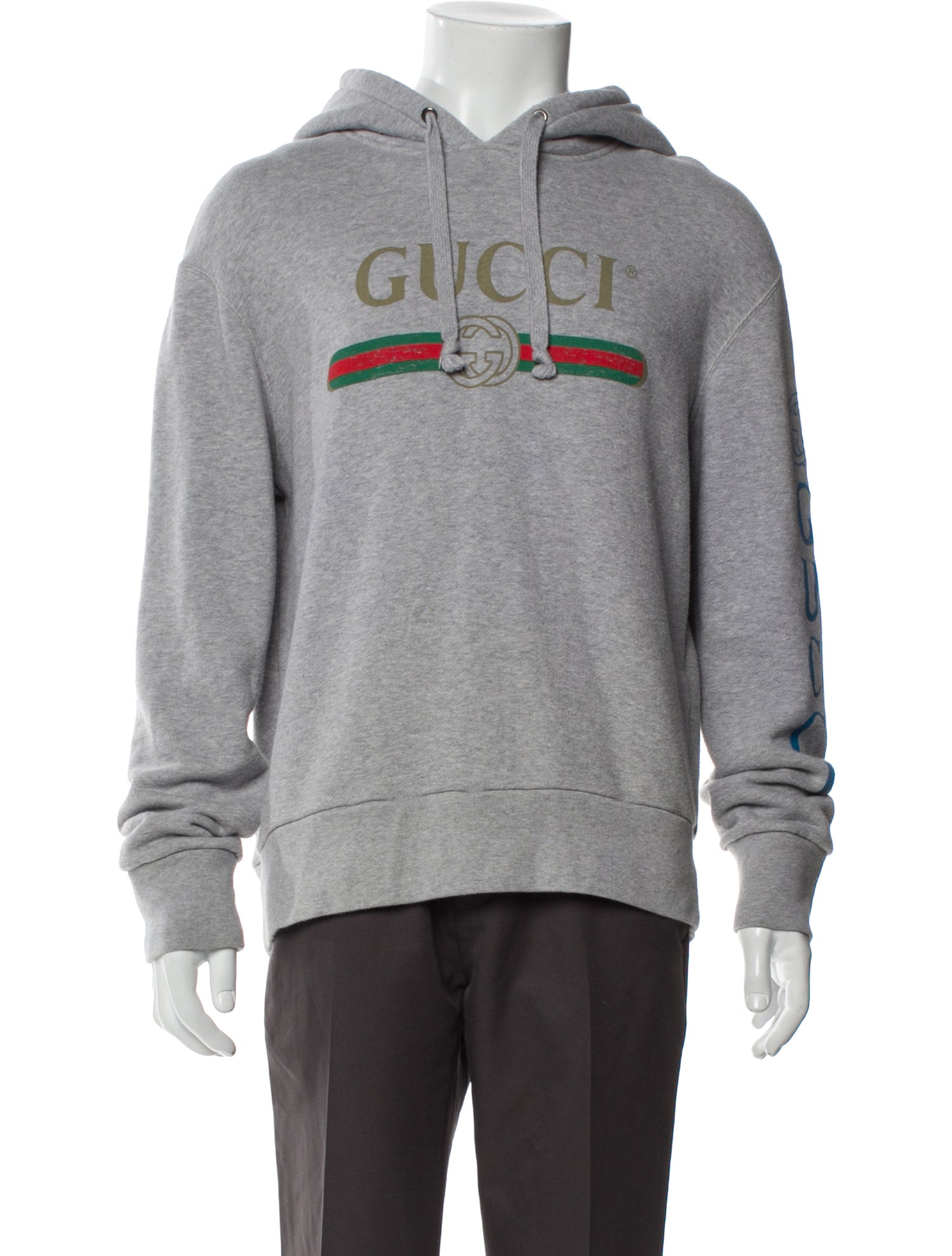 Gucci Web Accent Crew Neck Hoodie
