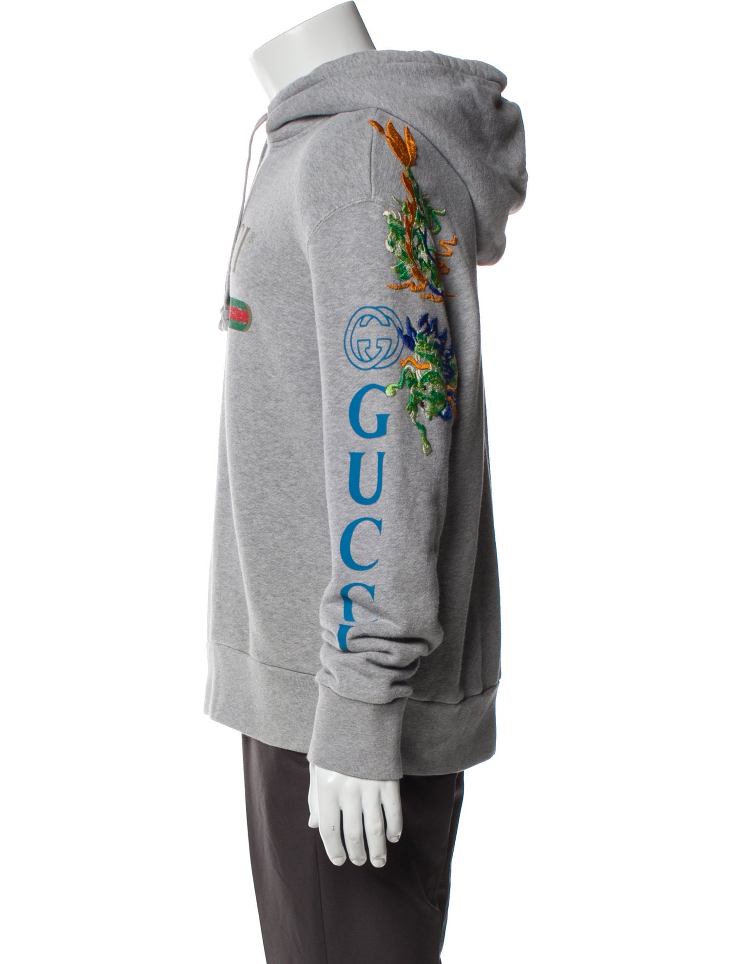 Gucci Web Accent Crew Neck Hoodie