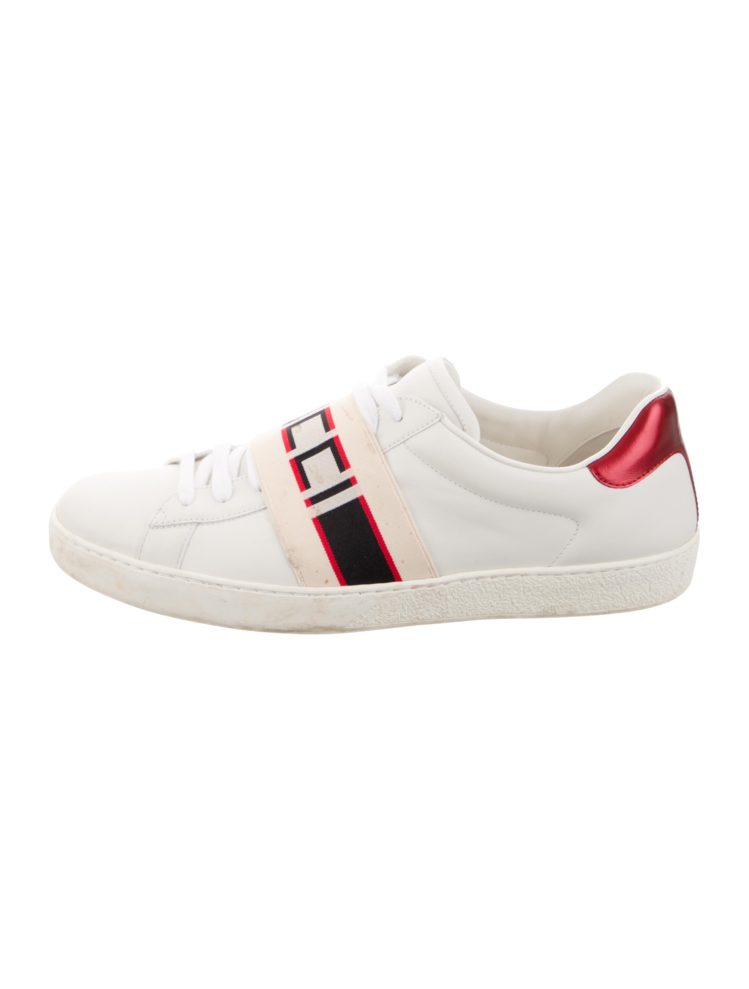 Gucci Sylvie Web Accent Leather Sneakers
