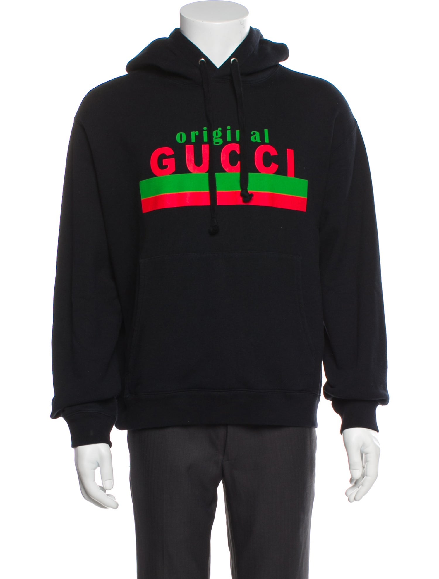 Gucci Web Accent Graphic Print Hoodie