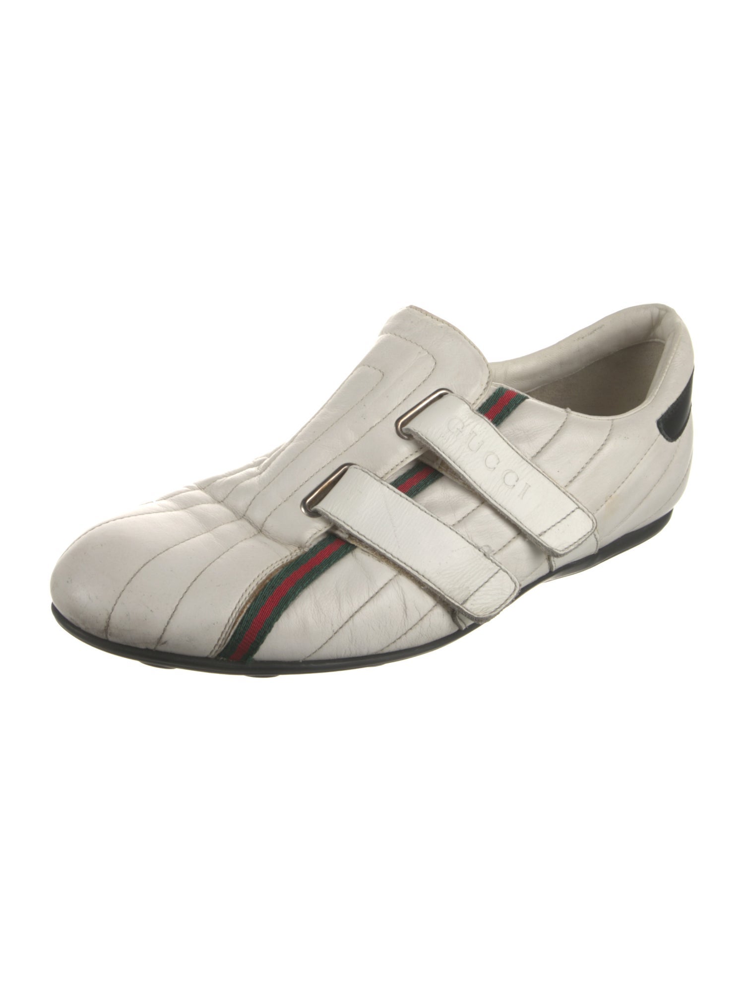 Gucci Web Accent Leather Sneakers