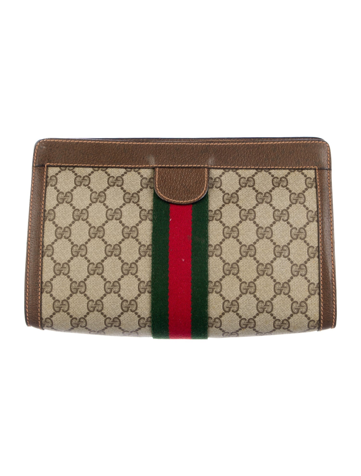 Gucci Coated Canvas GG Supreme Cosmetic Bag