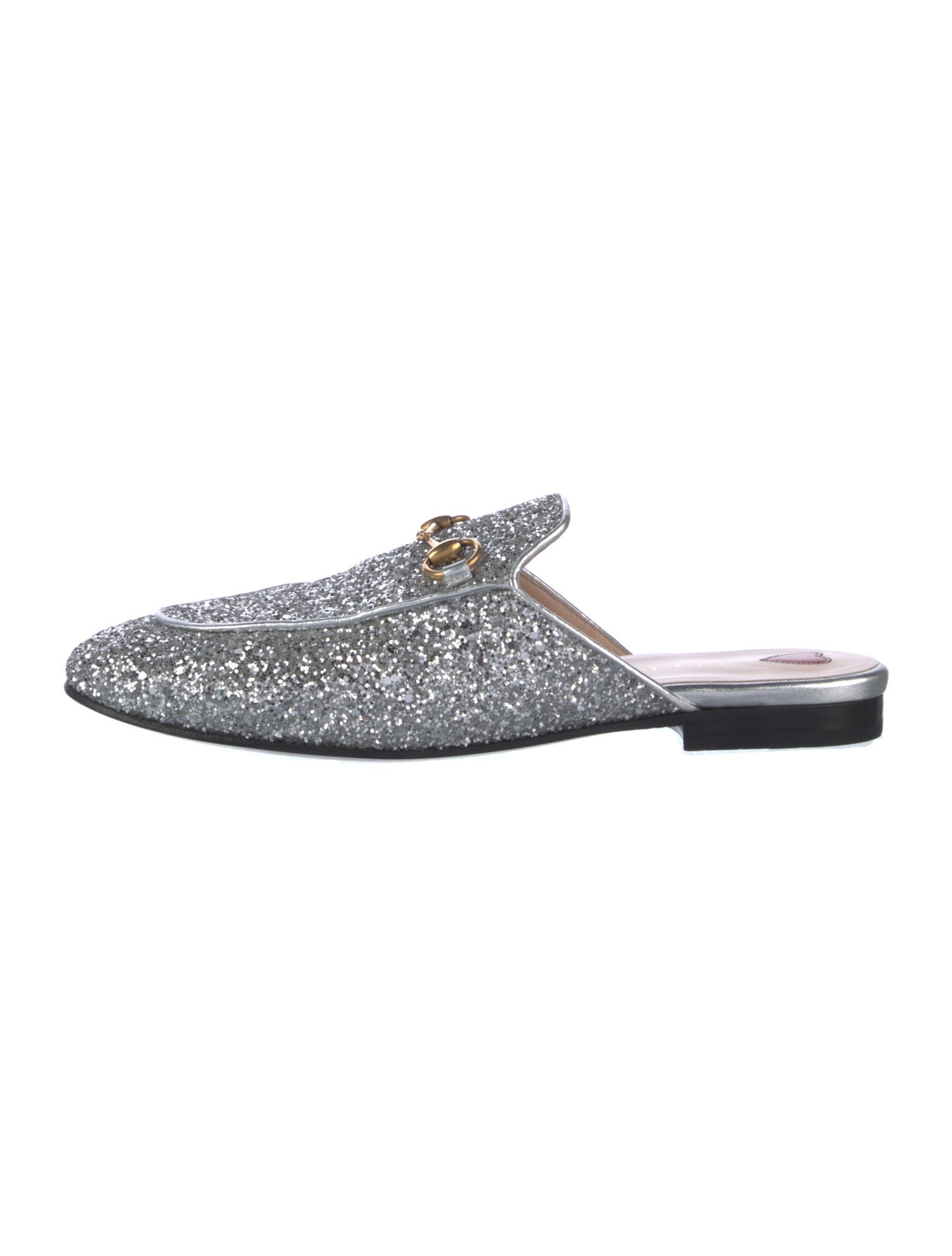 Gucci Horsebit Accent Glitter Mules