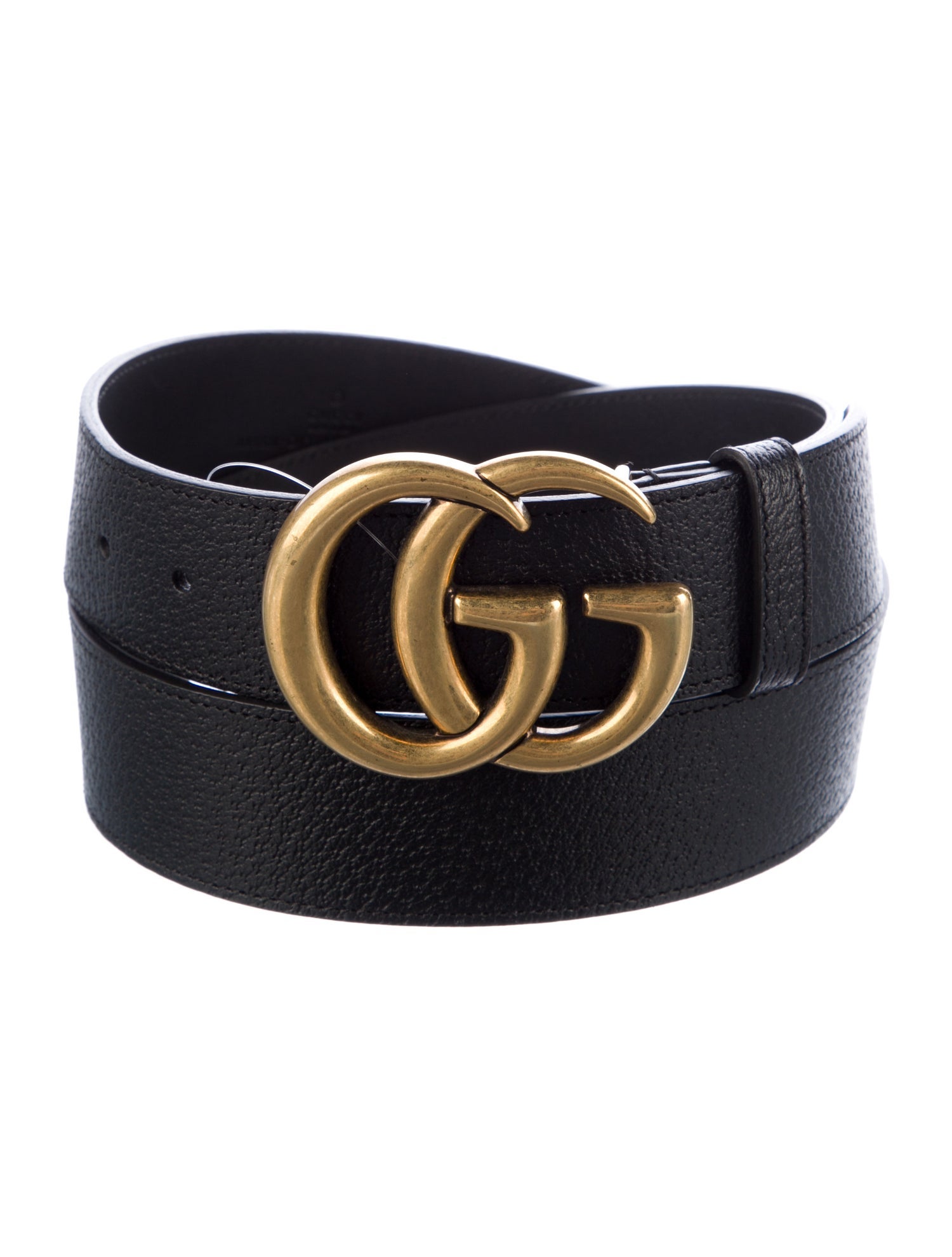 Gucci Double G Logo Leather Waist Belt