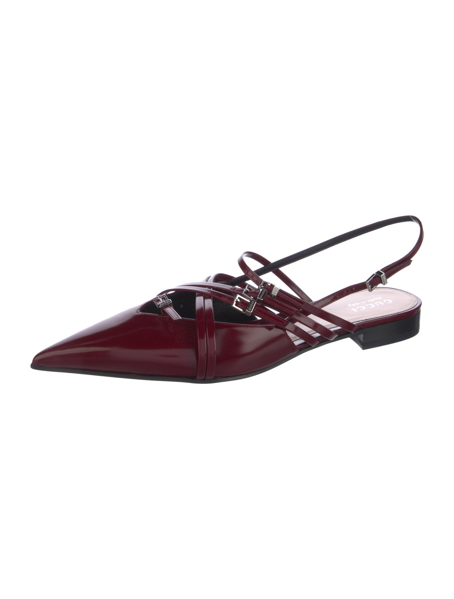 Gucci Leather Slingback Flats