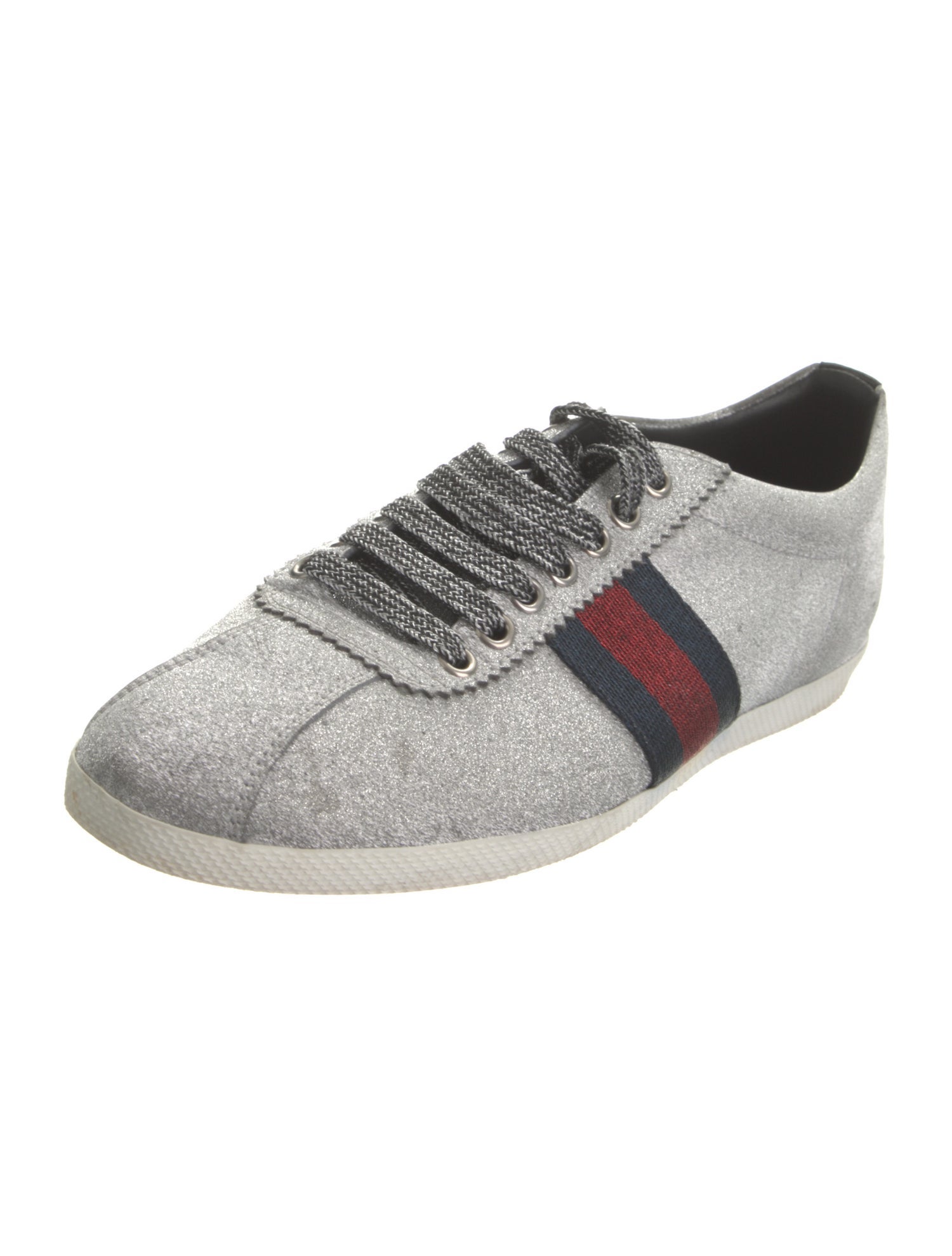 Gucci Sylvie Web Accent Glitter Sneakers