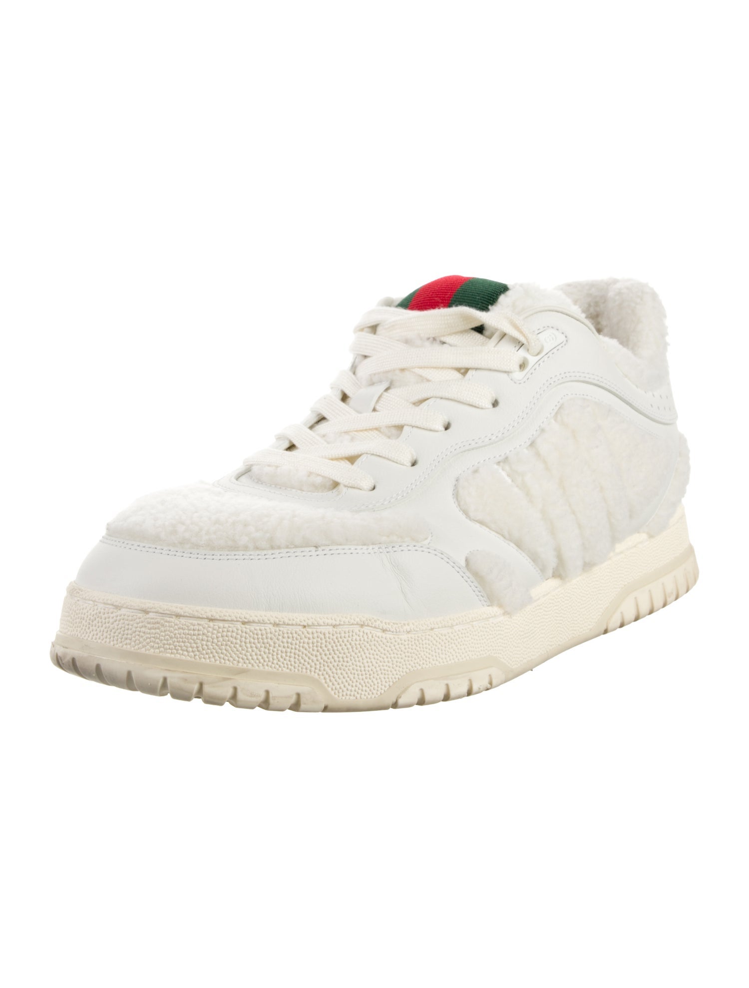 Gucci Web Accent Leather Sneakers