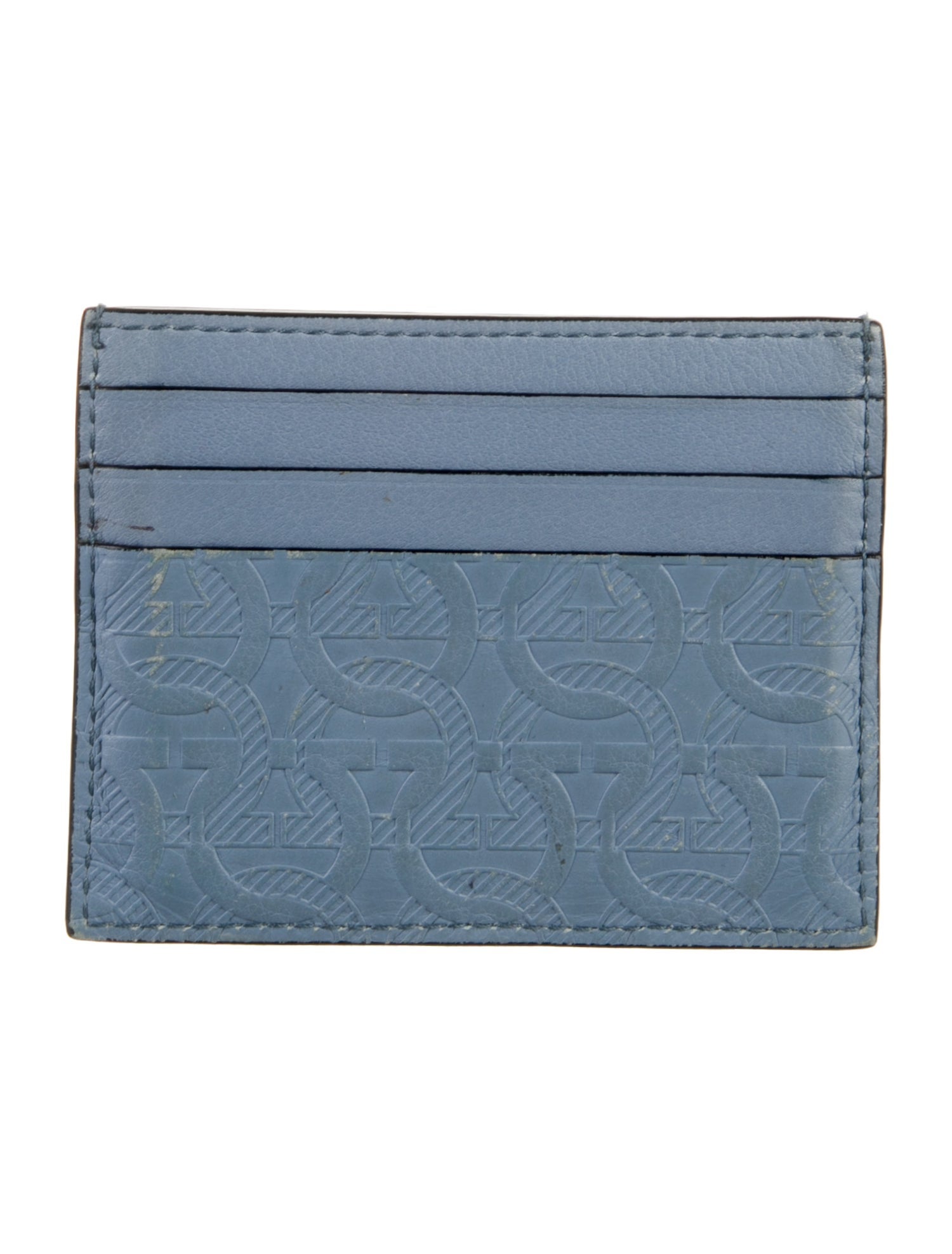 Salvatore Ferragamo Embossed Leather Card Holder