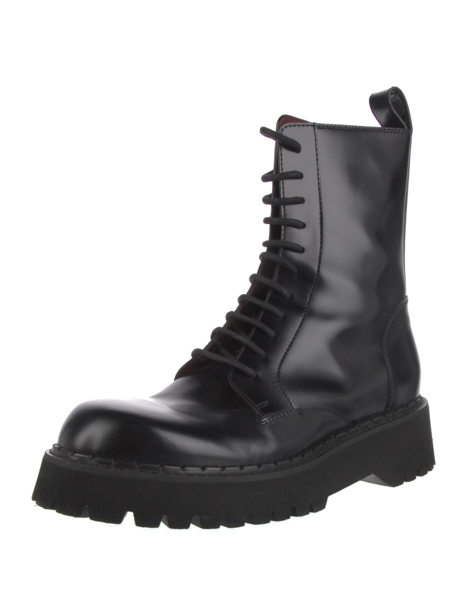 Gucci Leather Combat Boots