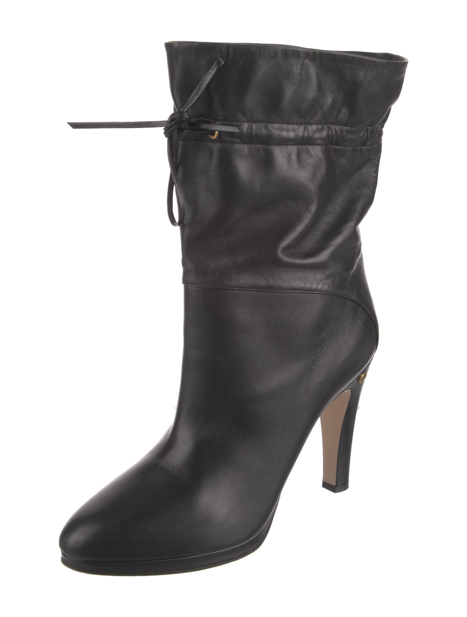 Gucci Interlocking G Logo Leather Boots