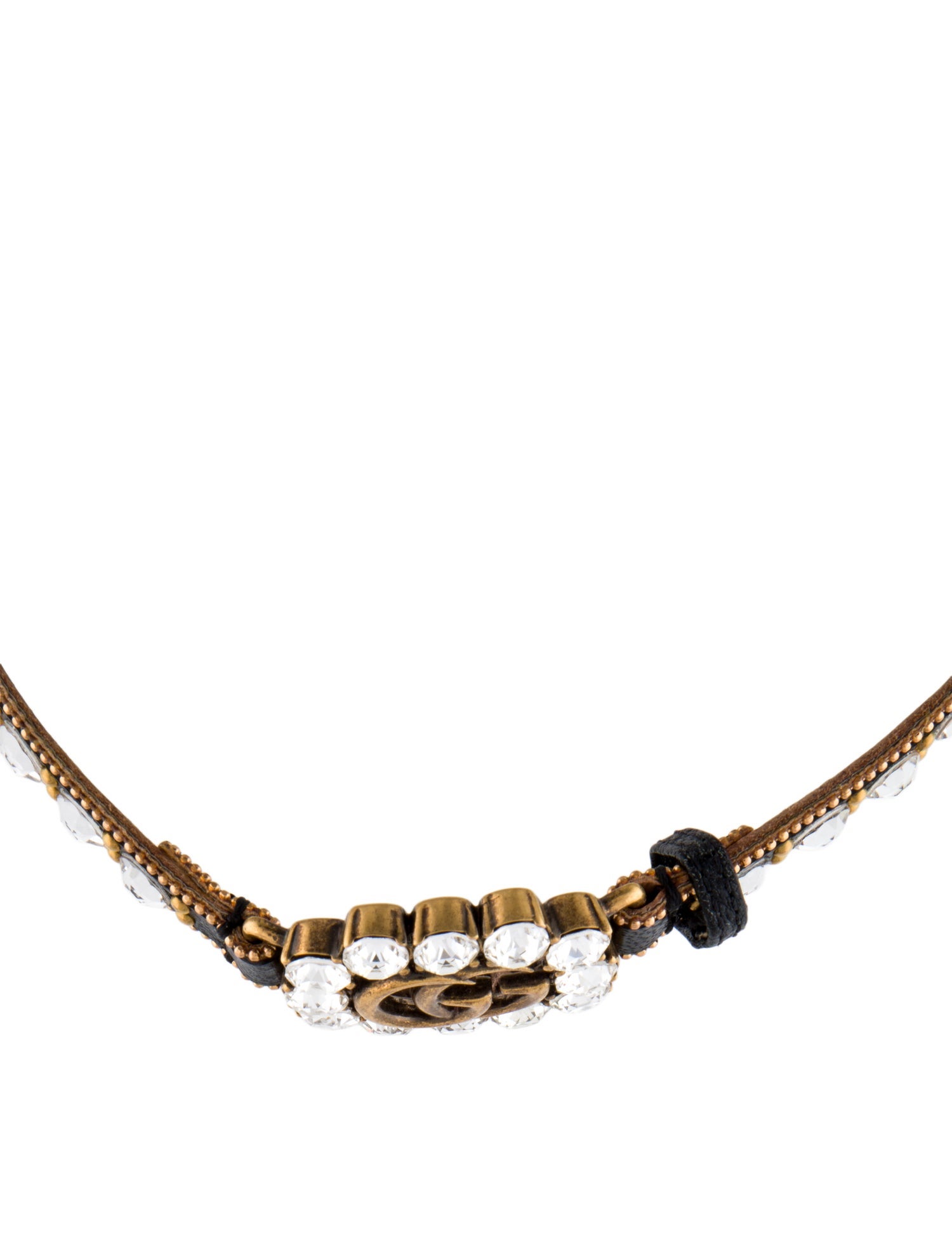 Gucci Crystal Double G Collar Choker Necklace