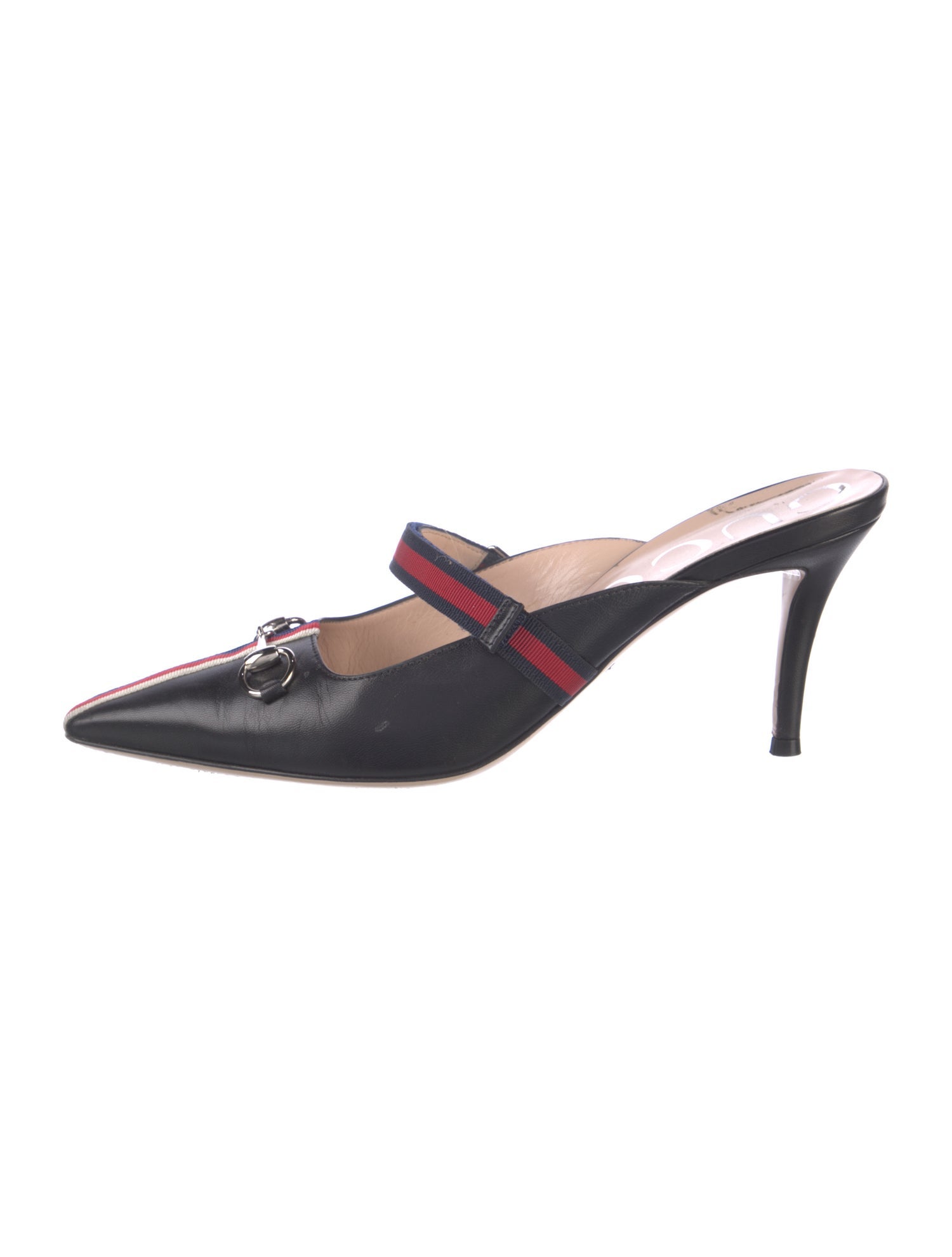 Gucci Horsebit Accent Leather Mules