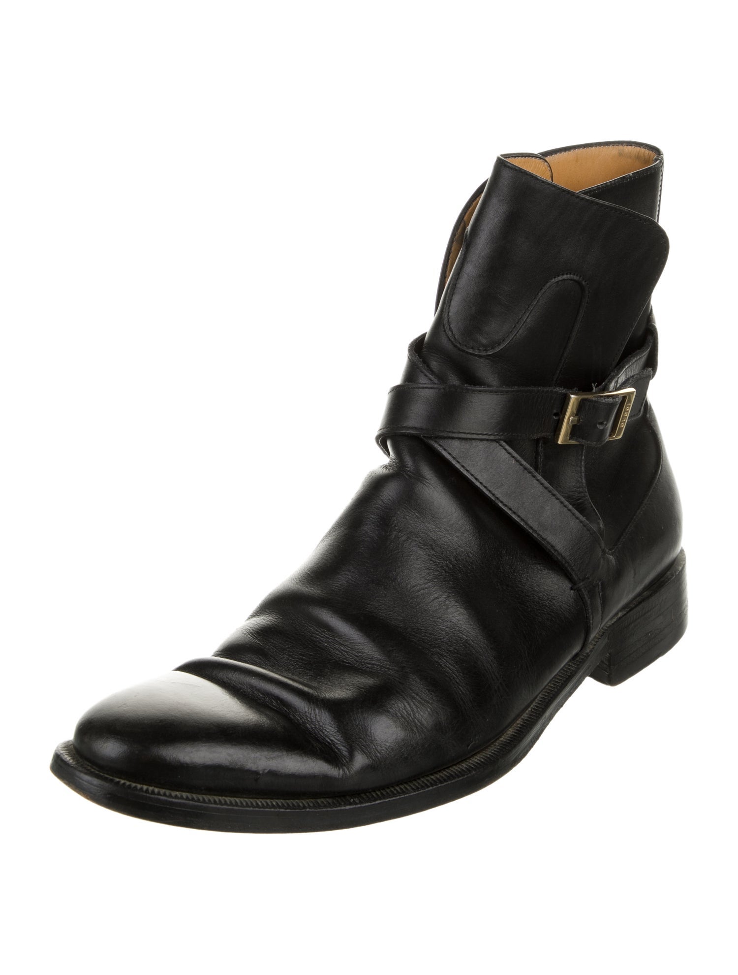 Gucci Interlocking G Logo Leather Boots