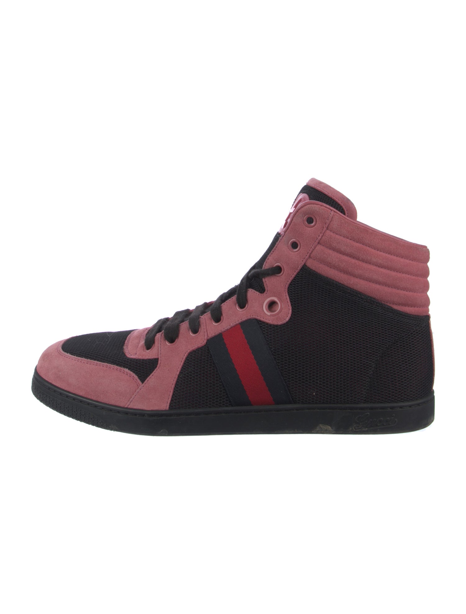 Gucci Sylvie Web Accent Suede Sneakers