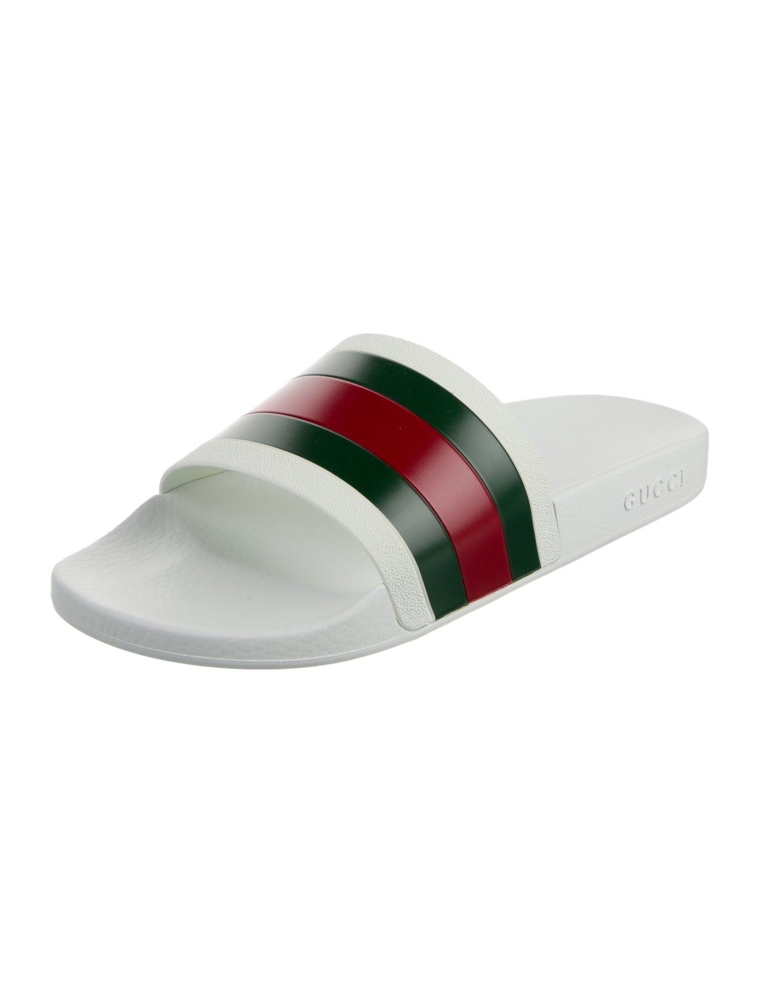 Gucci Web Accent Rubber Slides w/ Tags