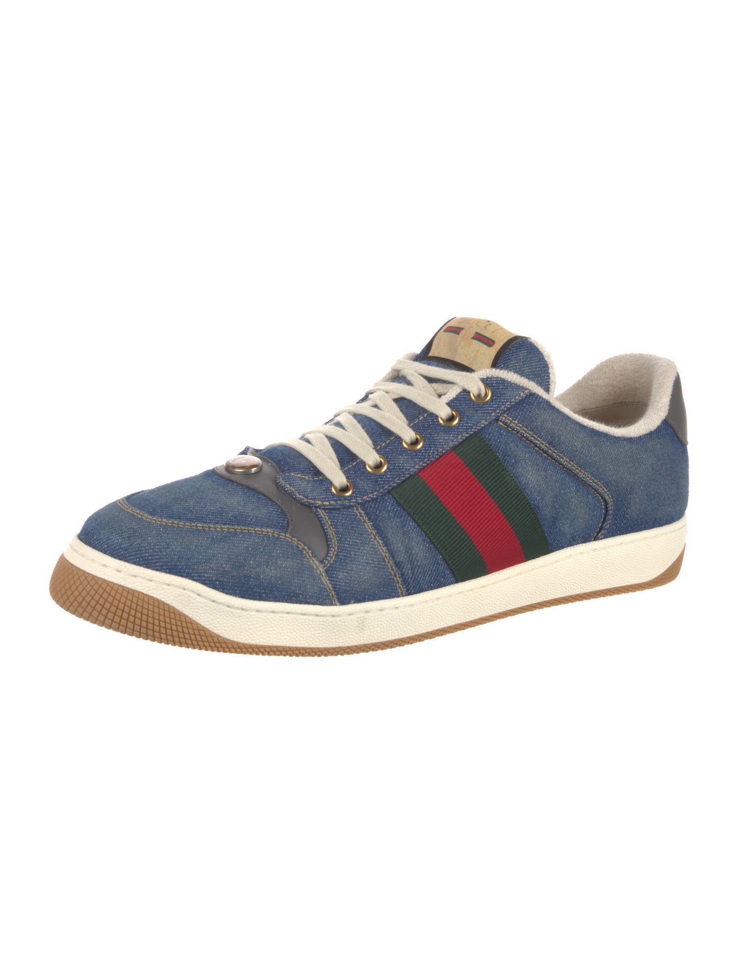 Gucci Web Accent Denim Sneakers