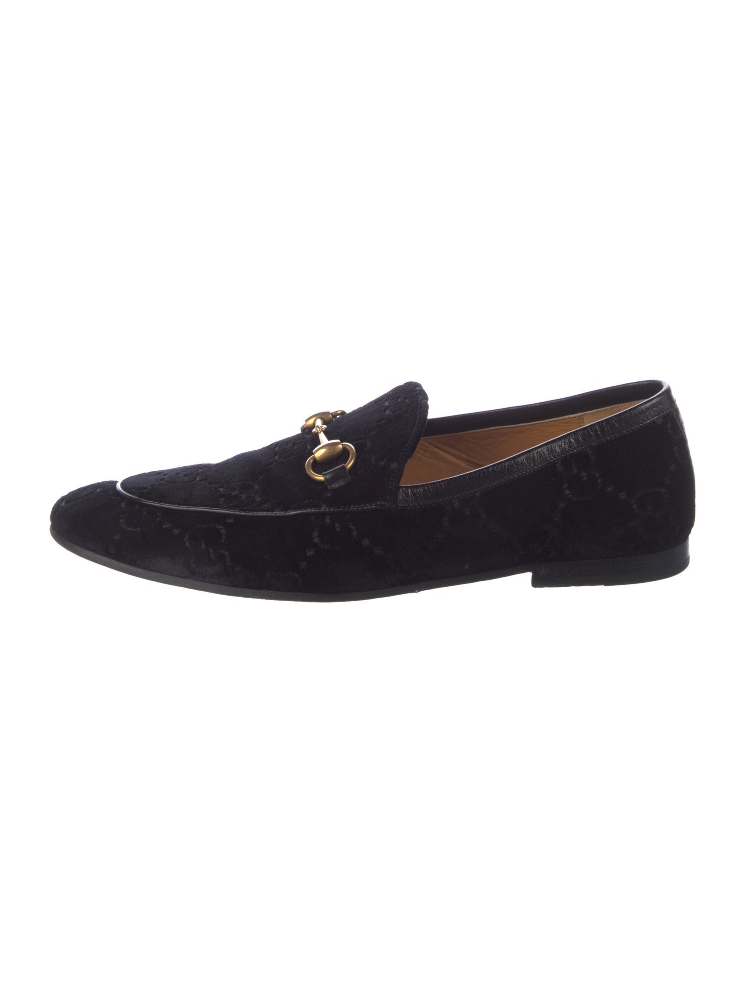 Gucci Horsebit Accent Velvet Loafers