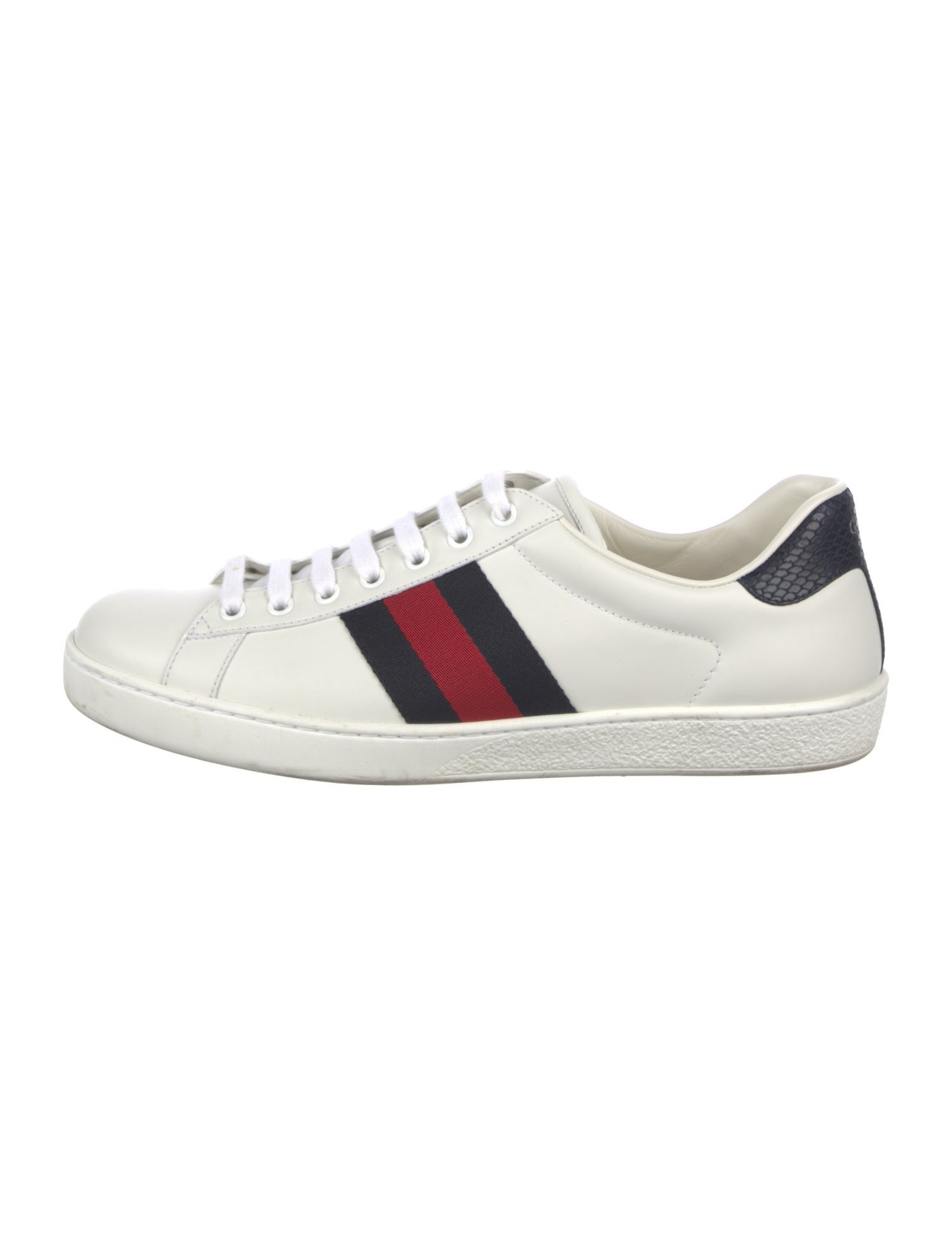 Gucci Web Accent Leather Sneakers
