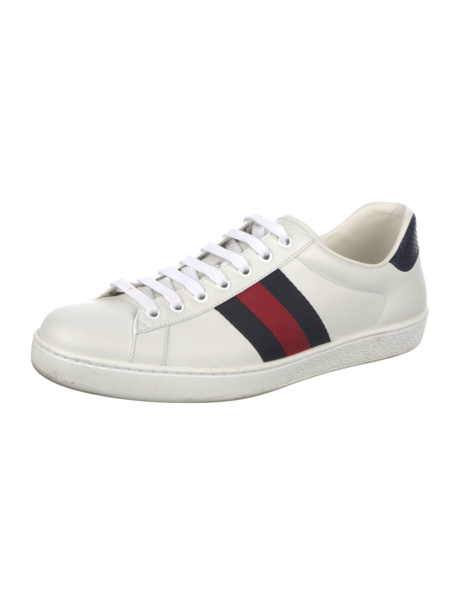Gucci Web Accent Leather Sneakers