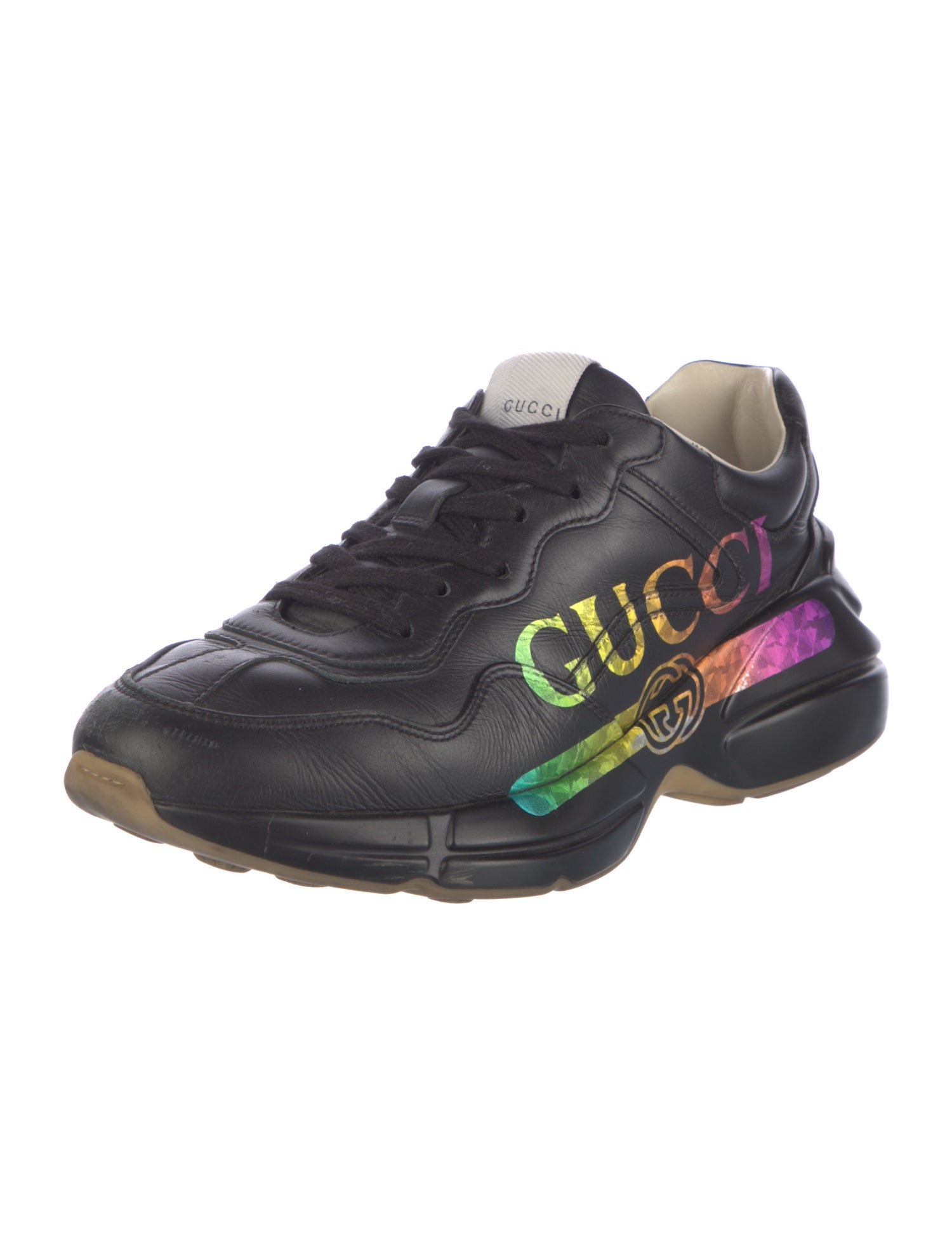 Gucci Leather Printed Sneakers