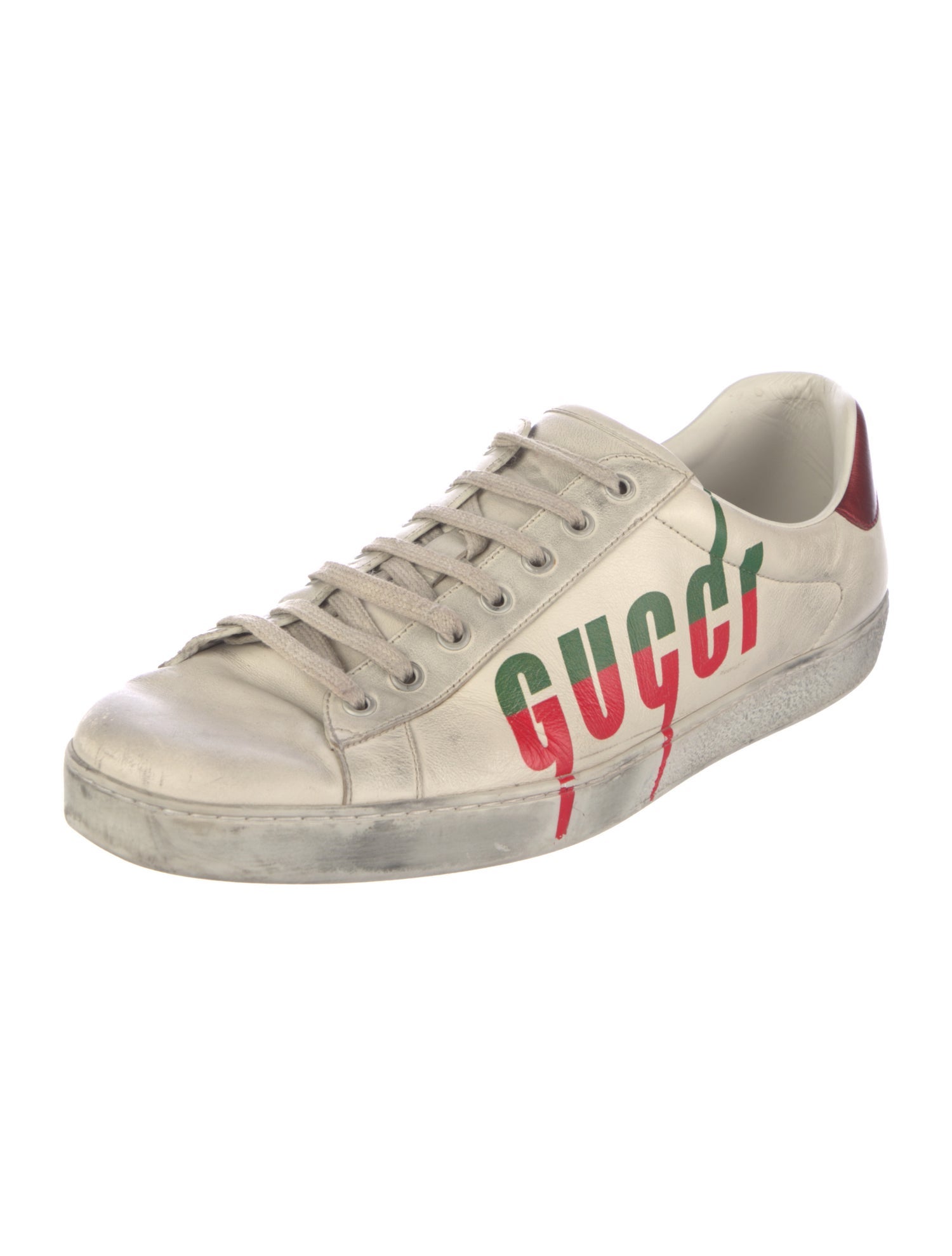 Gucci Leather Printed Sneakers
