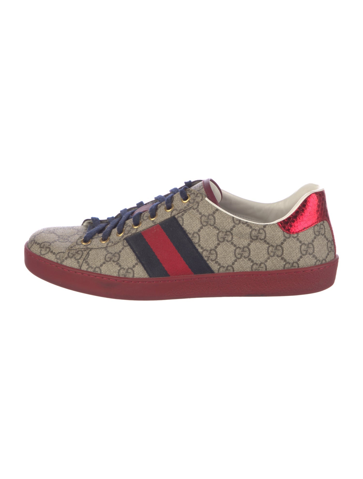 Gucci GG Supreme Grosgrain Trim Sneakers