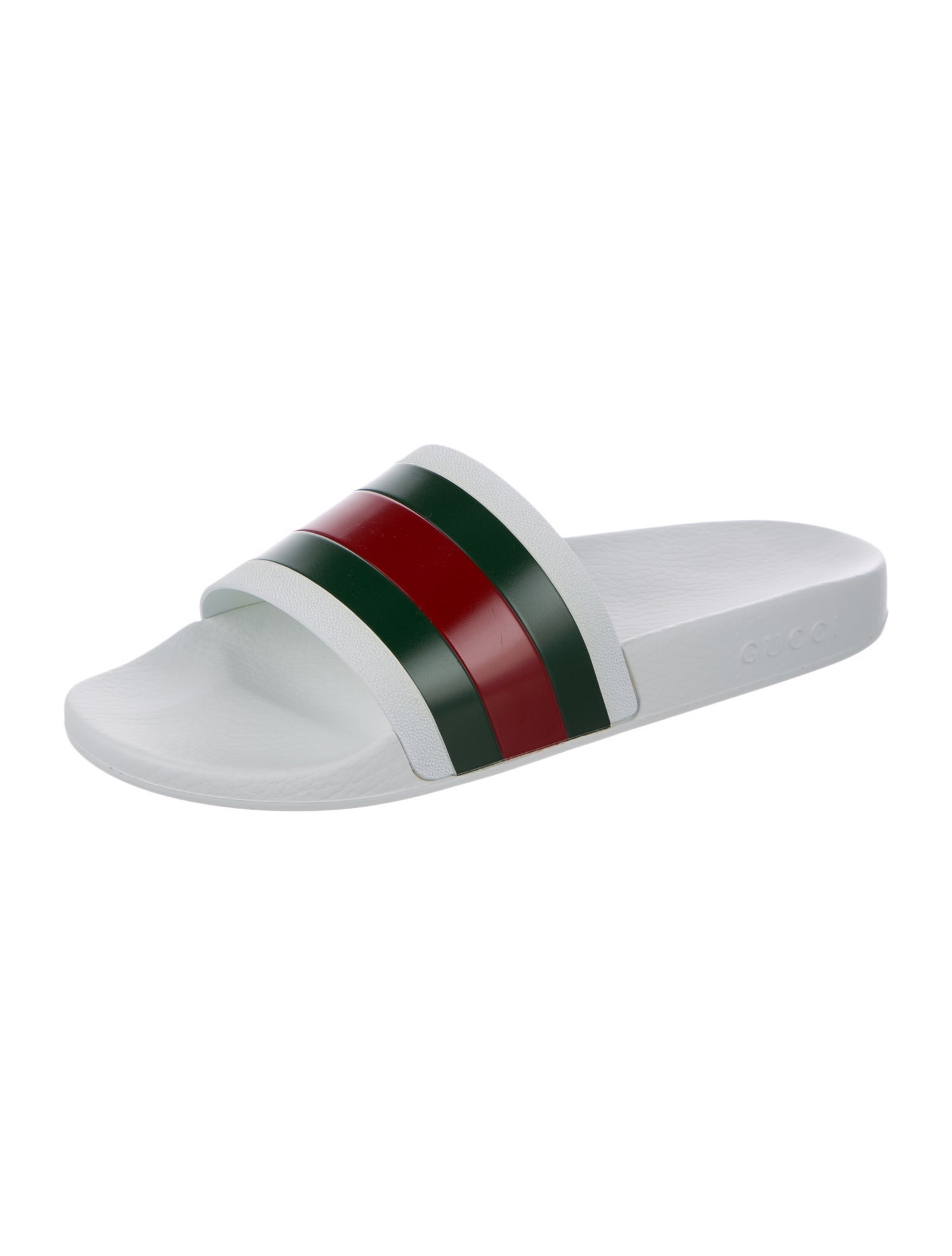 Gucci Web Accent Rubber Slides w/ Tags
