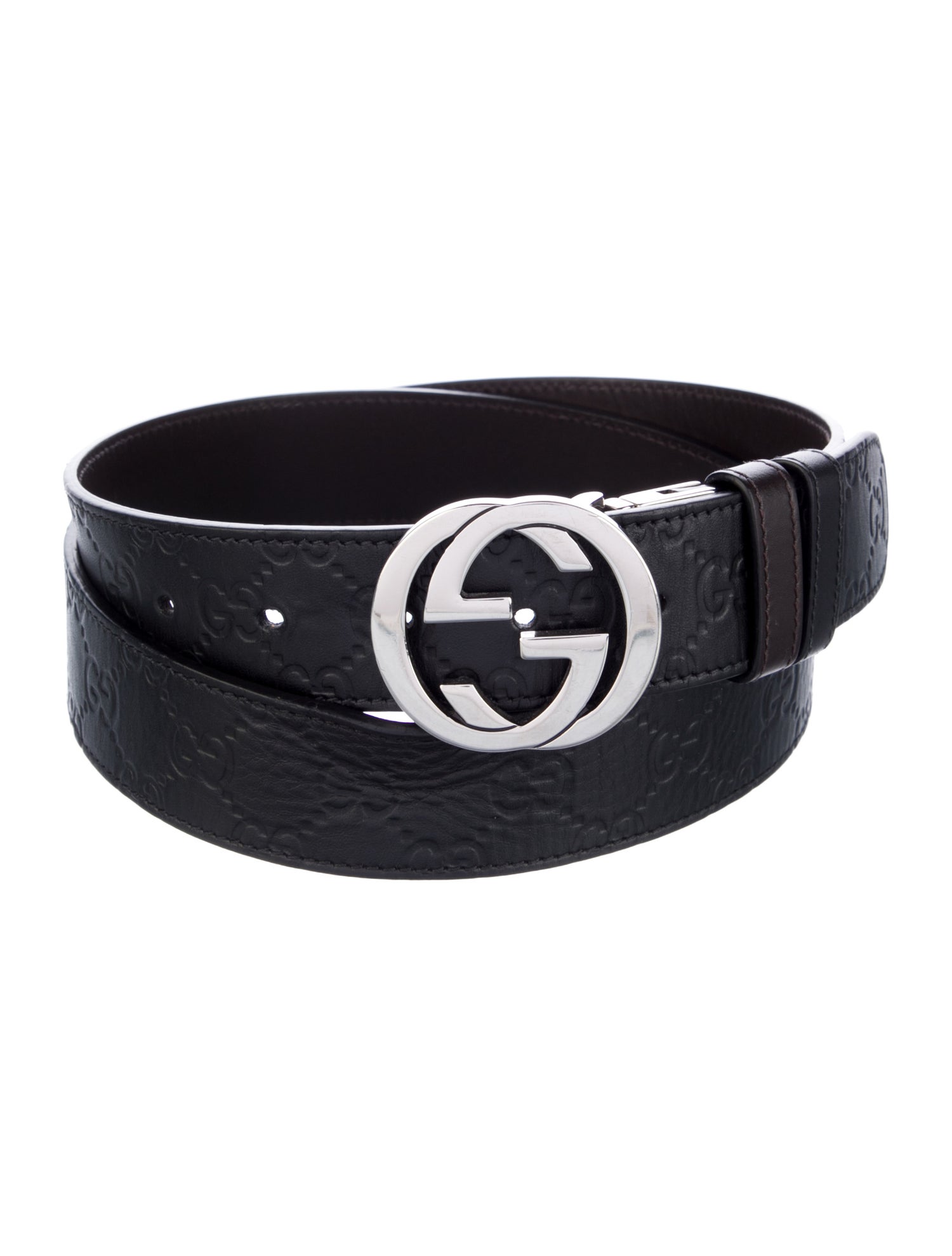 Gucci Interlocking G Logo Leather Waist Belt