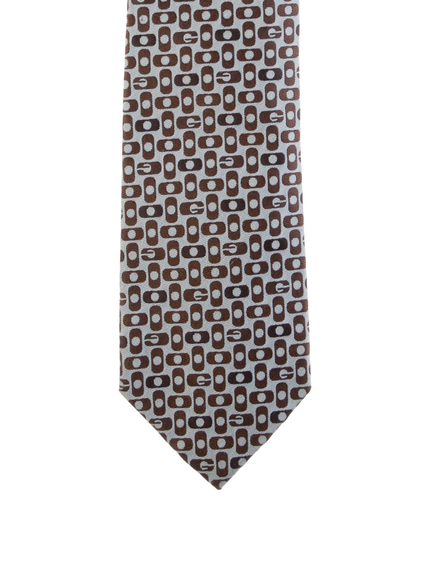 Gucci Pattern Print Silk Tie