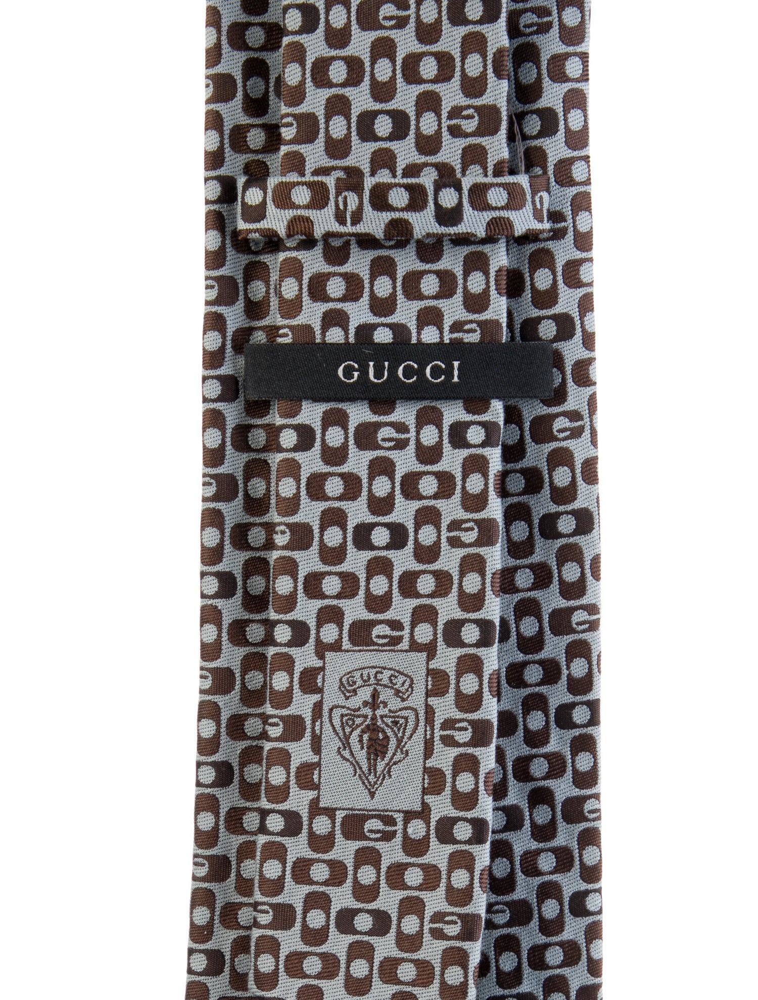 Gucci Pattern Print Silk Tie