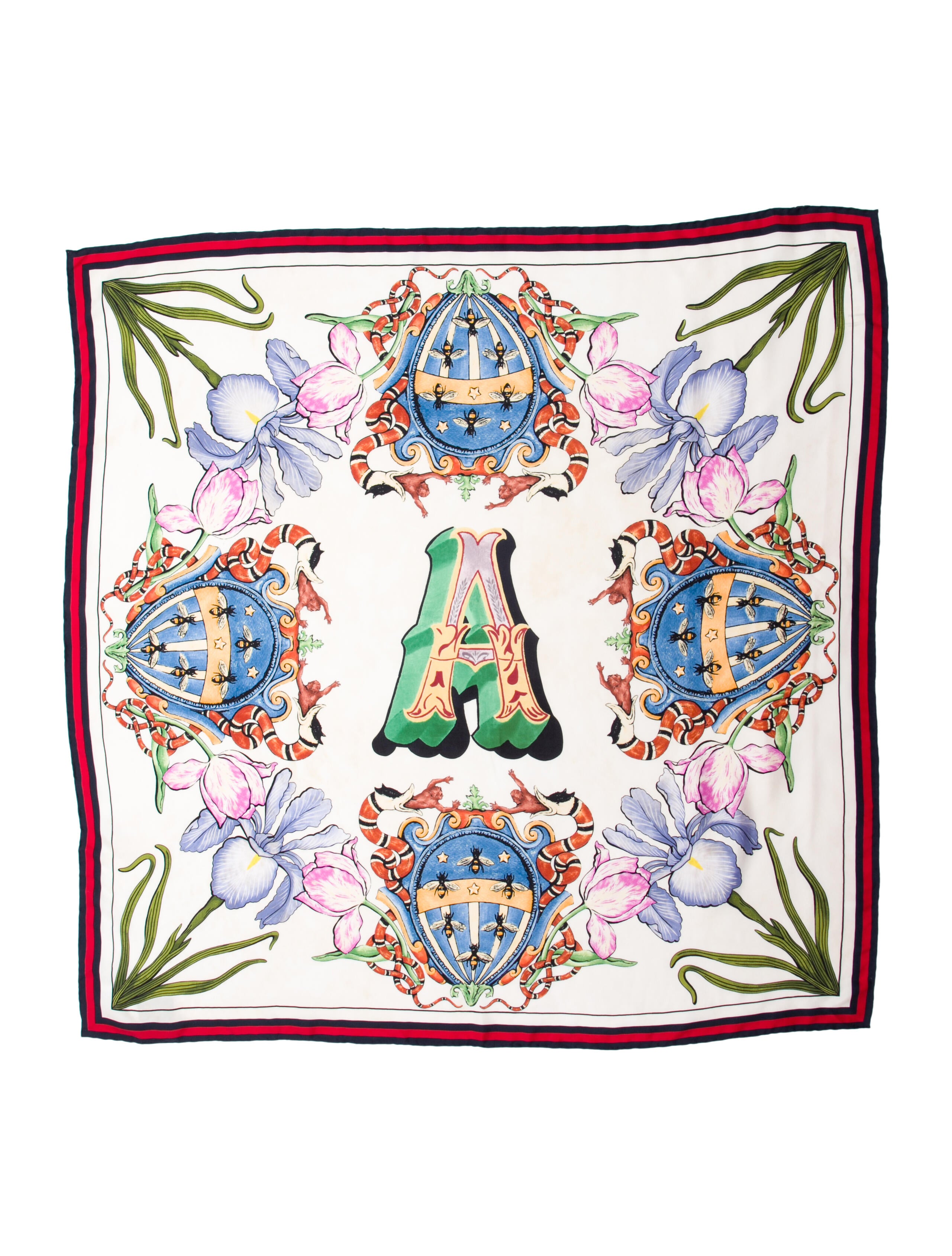 Gucci Silk Web Accent Scarf
