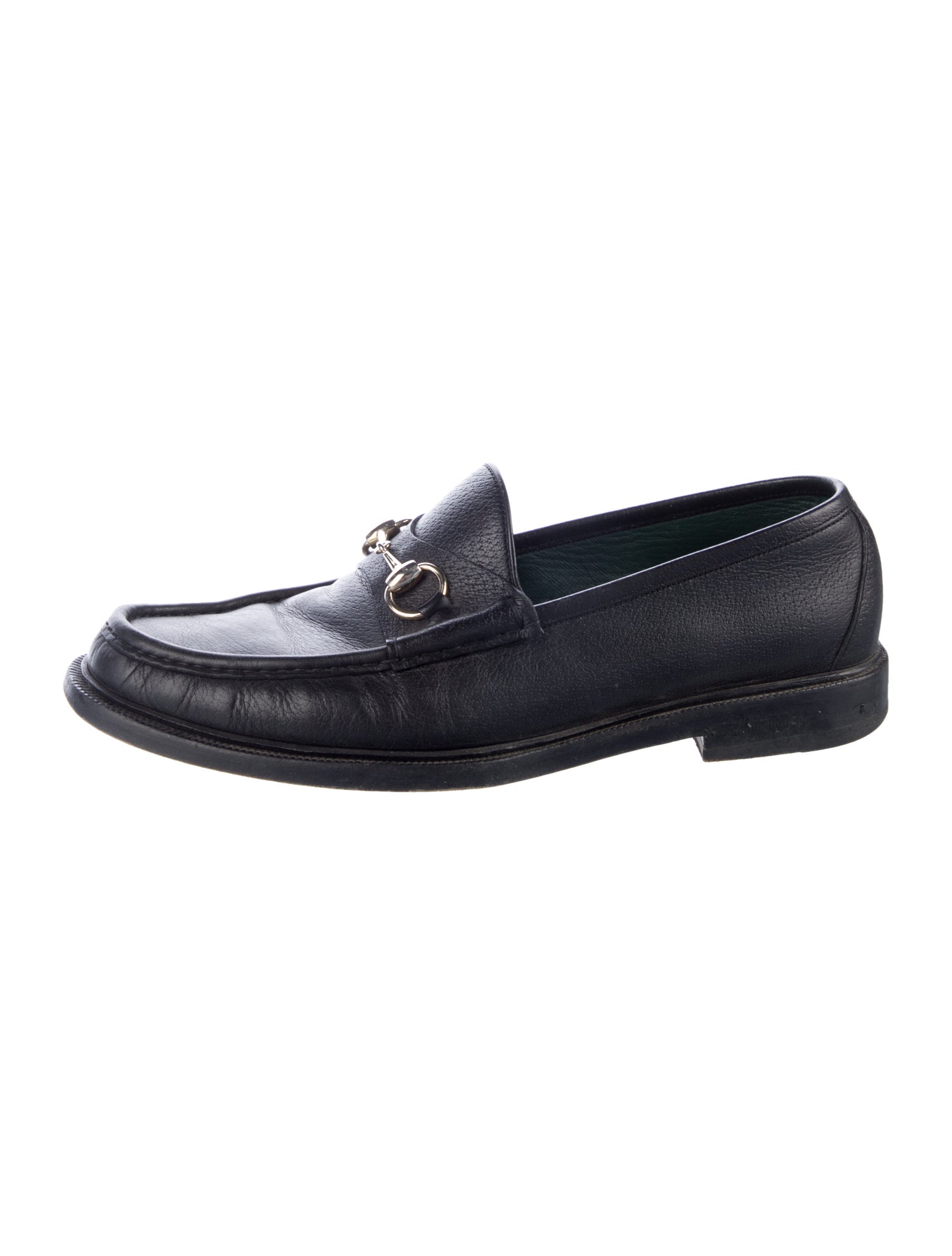 Gucci Horsebit Accent Leather Dress Loafers