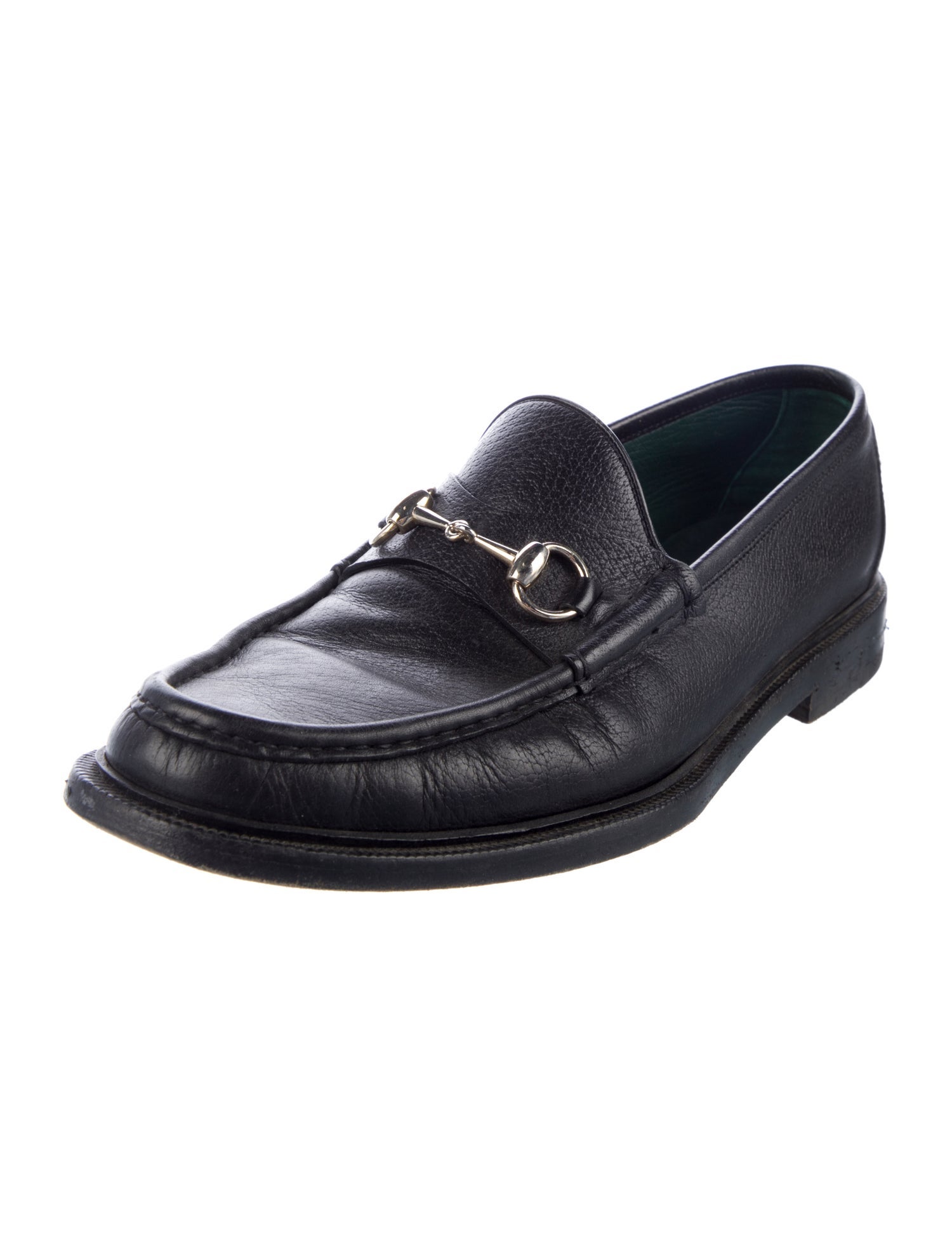 Gucci Horsebit Accent Leather Dress Loafers