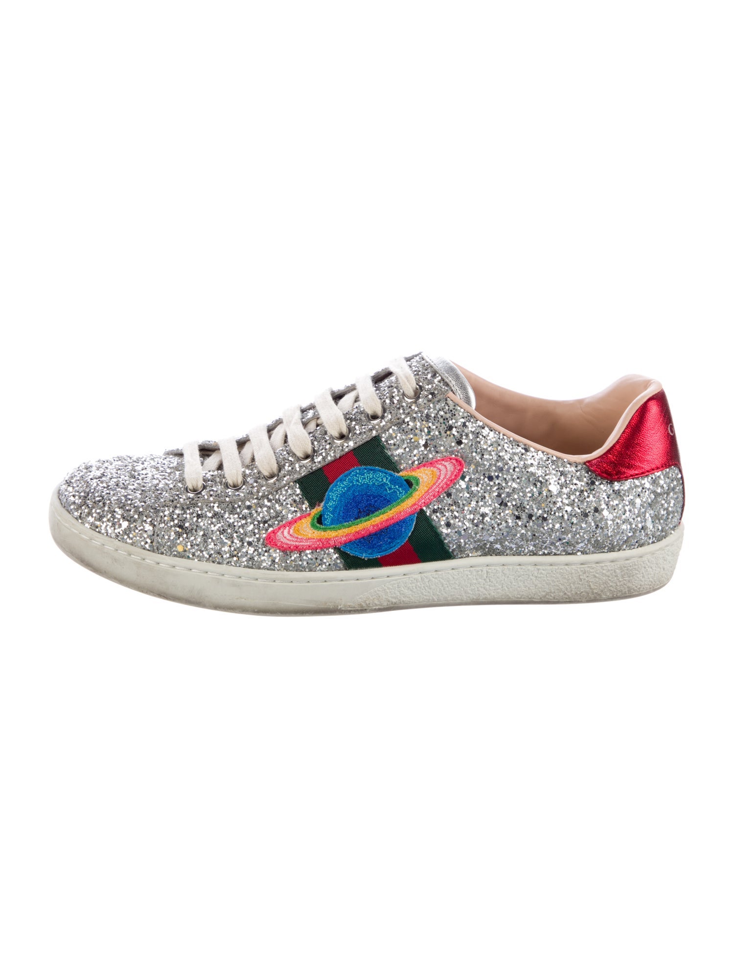 Gucci Web Accent Glitter Sneakers