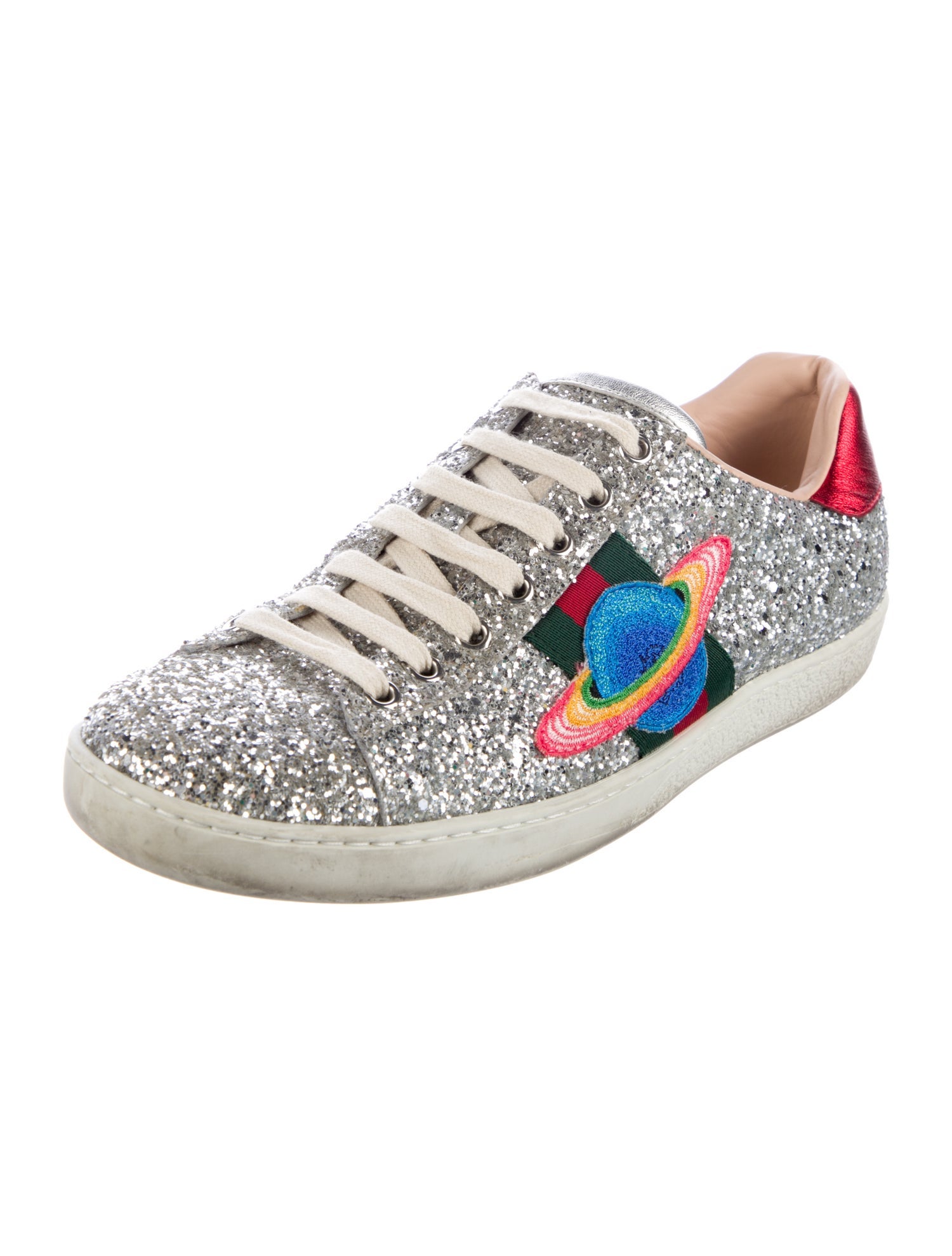 Gucci Web Accent Glitter Sneakers