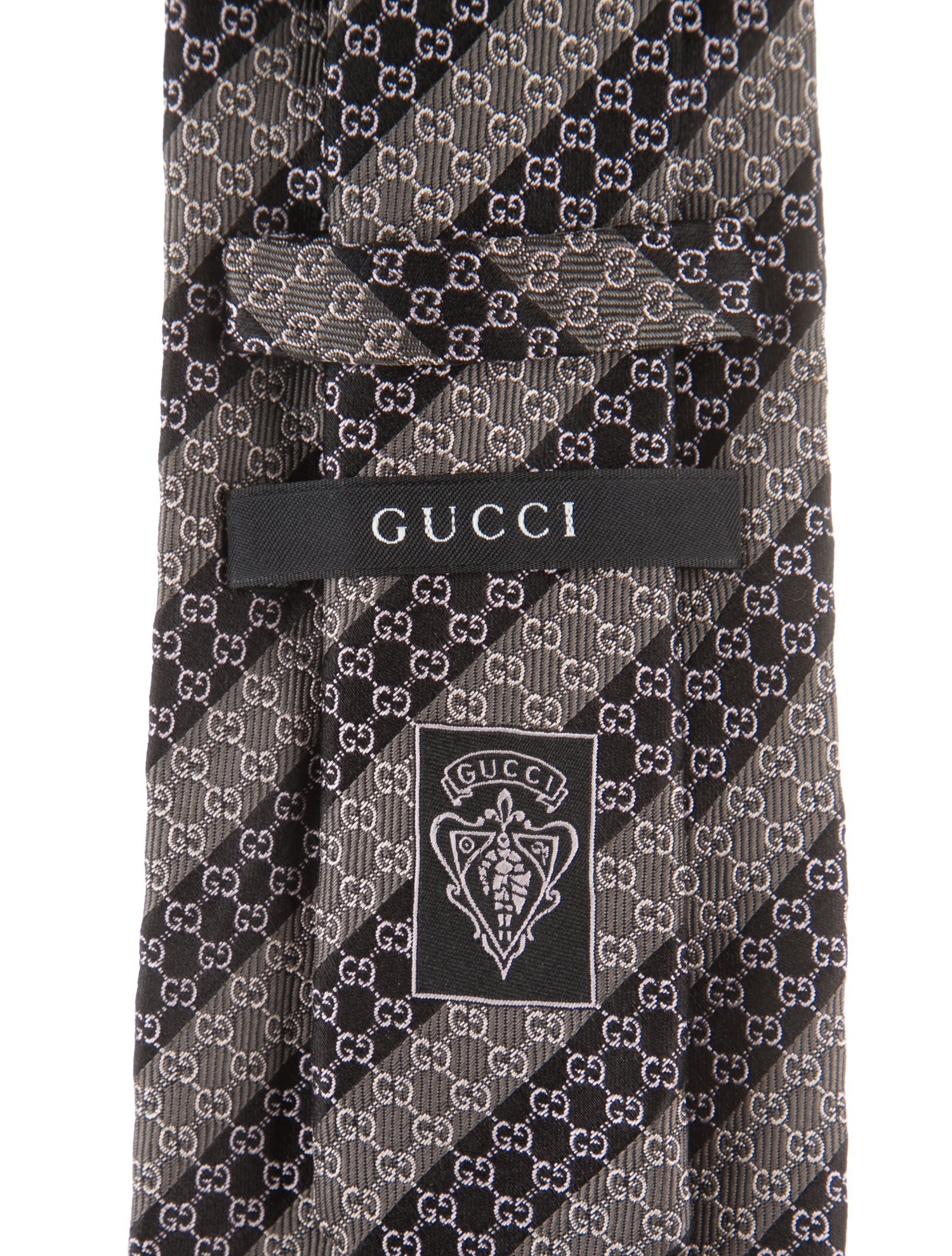 Gucci Pattern Print Silk Tie