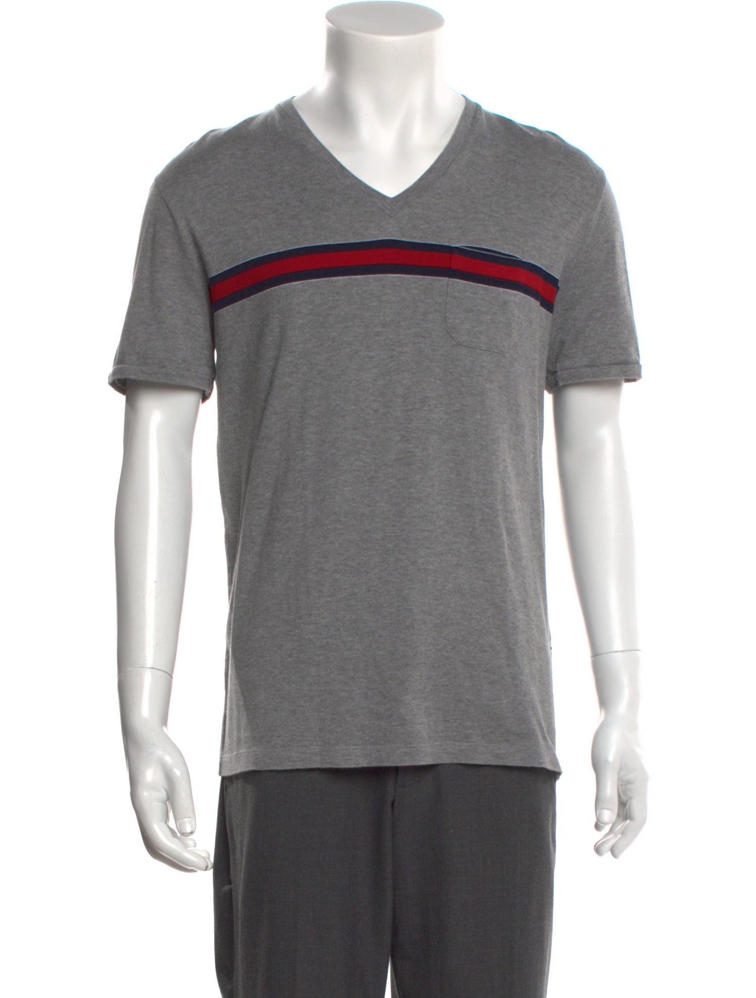 Gucci Web Accent Colorblock Pattern T-Shirt