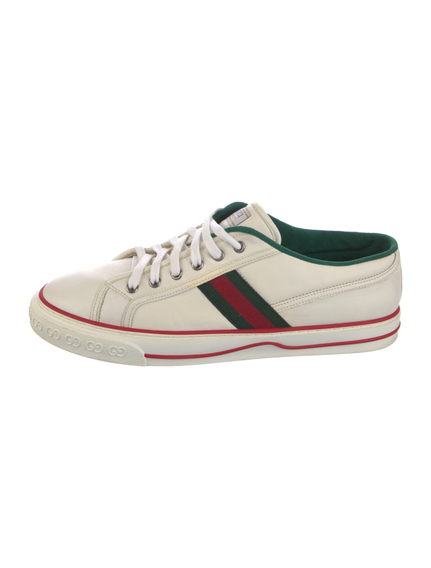 Gucci Web Accent Leather Sneakers