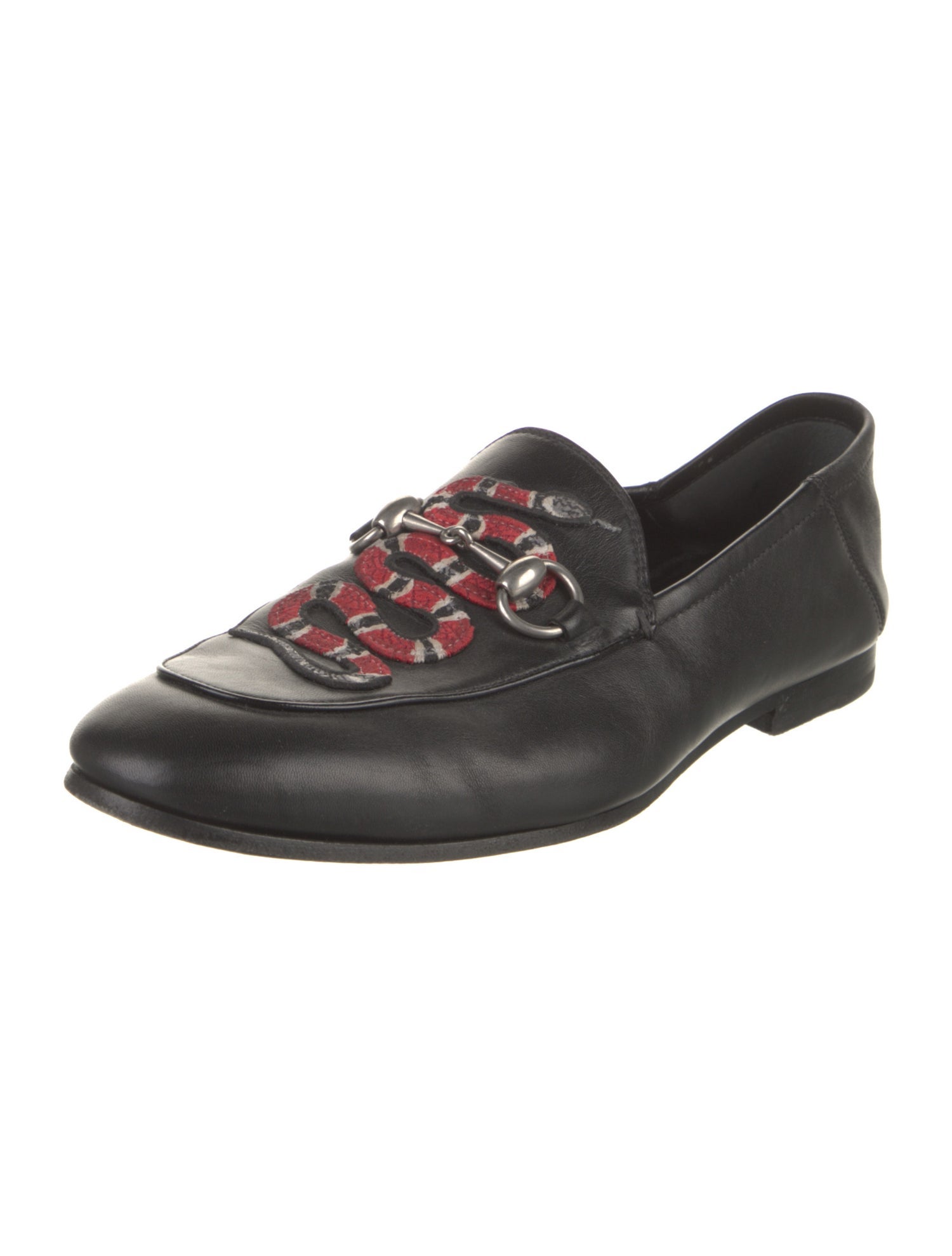 Gucci Horsebit Accent Leather Loafers