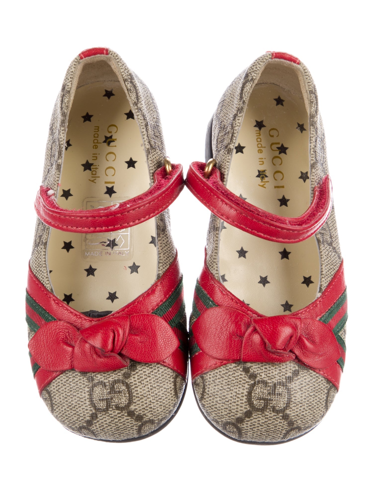 Gucci Toddler Girls Coated Canvas Patterned flats