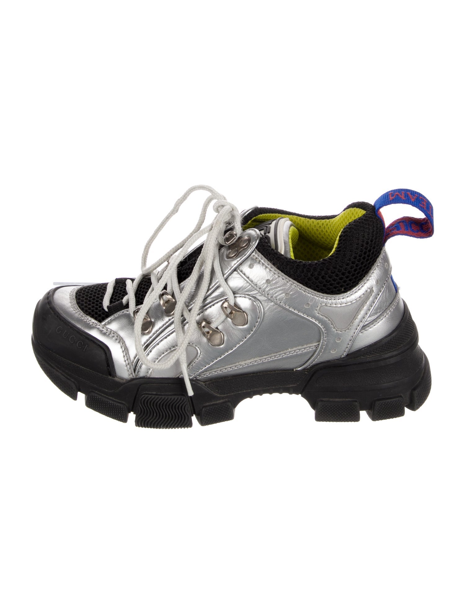 Gucci Leather Colorblock Pattern Chunky Sneakers