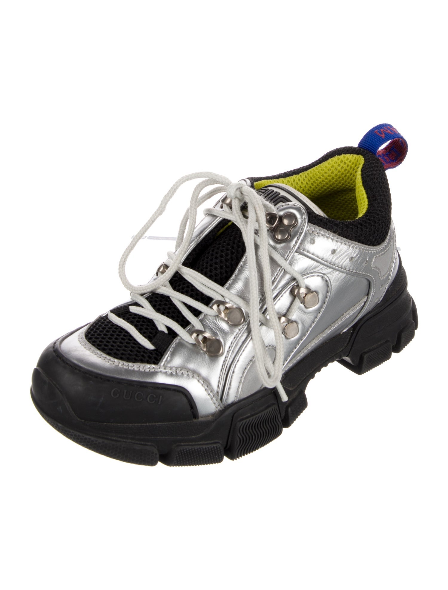 Gucci Leather Colorblock Pattern Chunky Sneakers