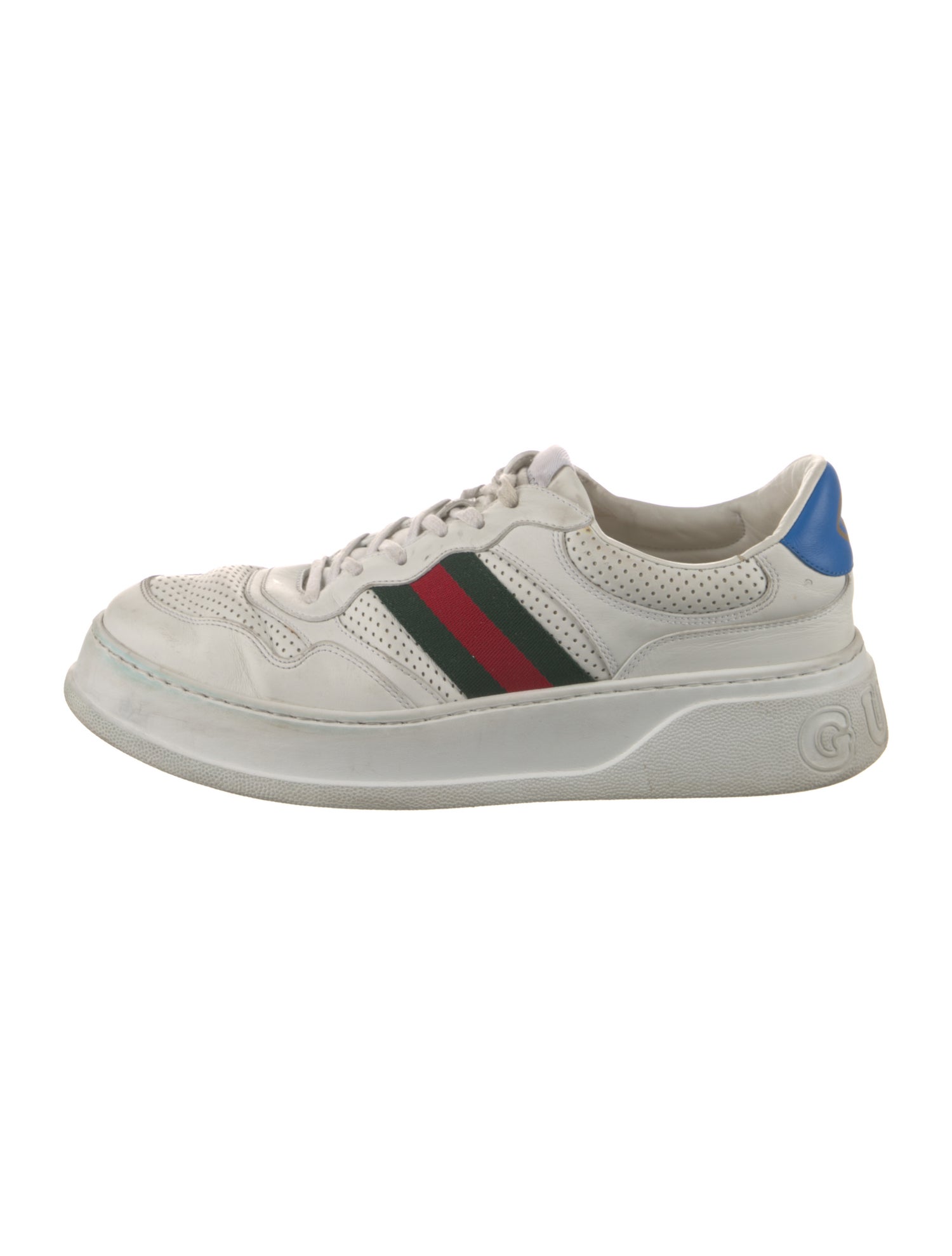 Gucci Web Accent Leather Sneakers