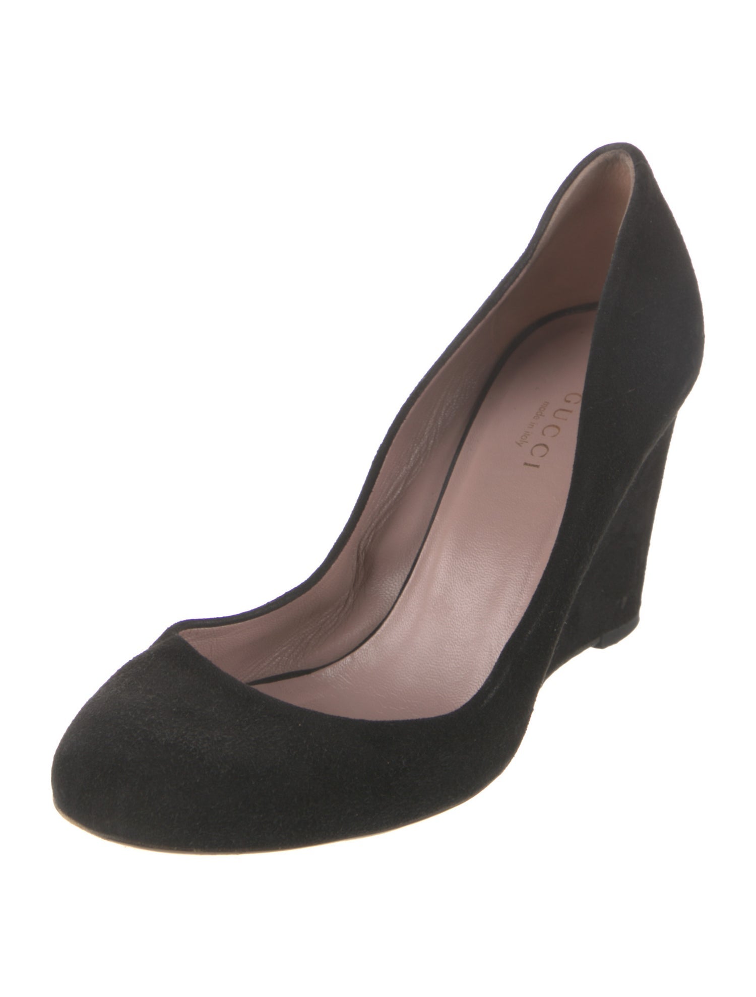 Gucci Interlocking G Logo Suede Pumps