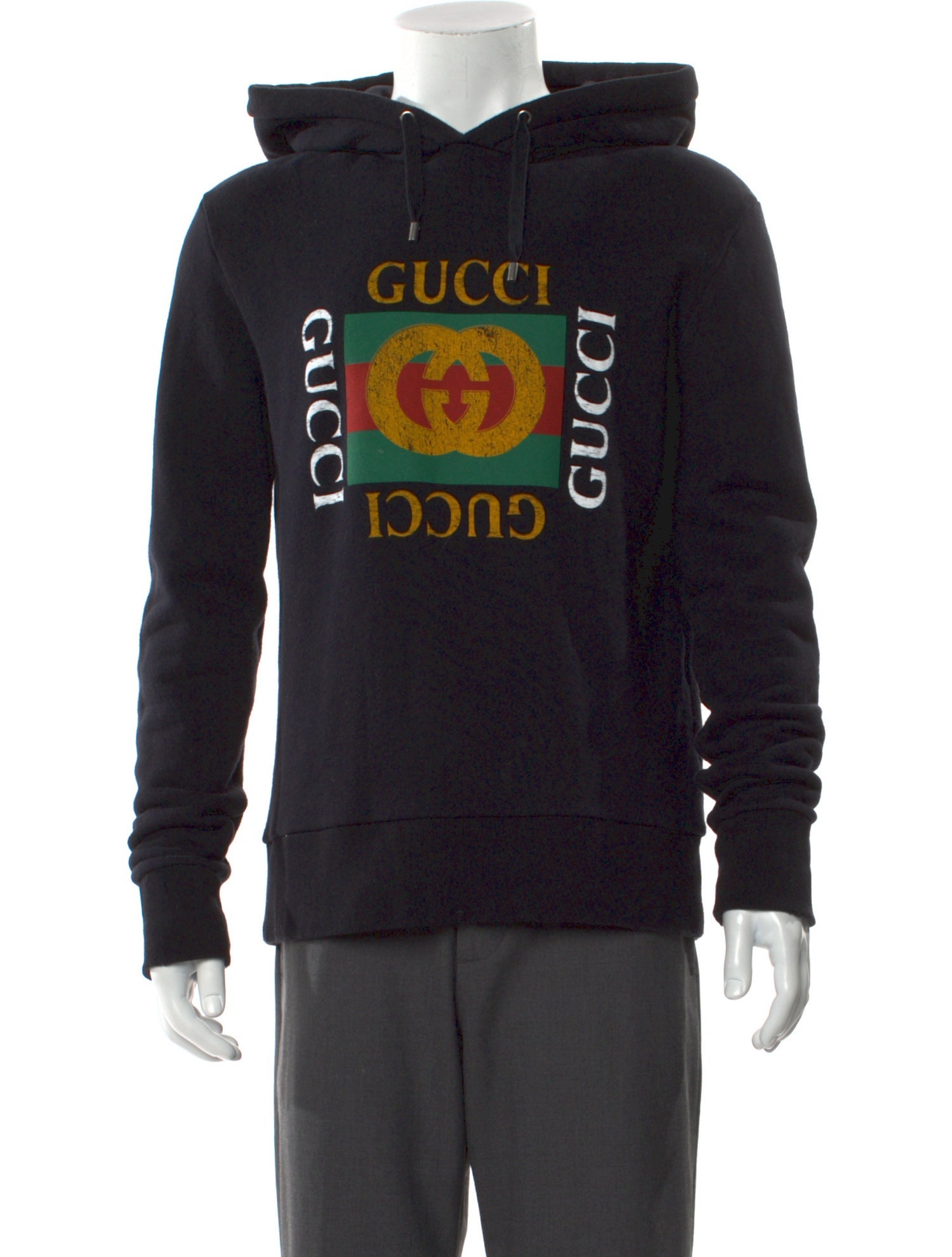 Gucci Web Accent Crew Neck Hoodie