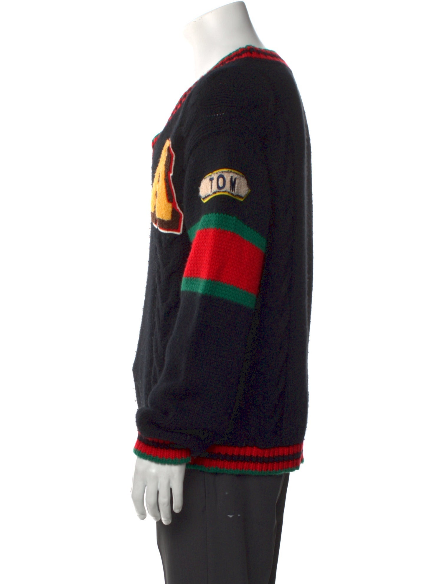 Gucci Web Accent Wool Pullover