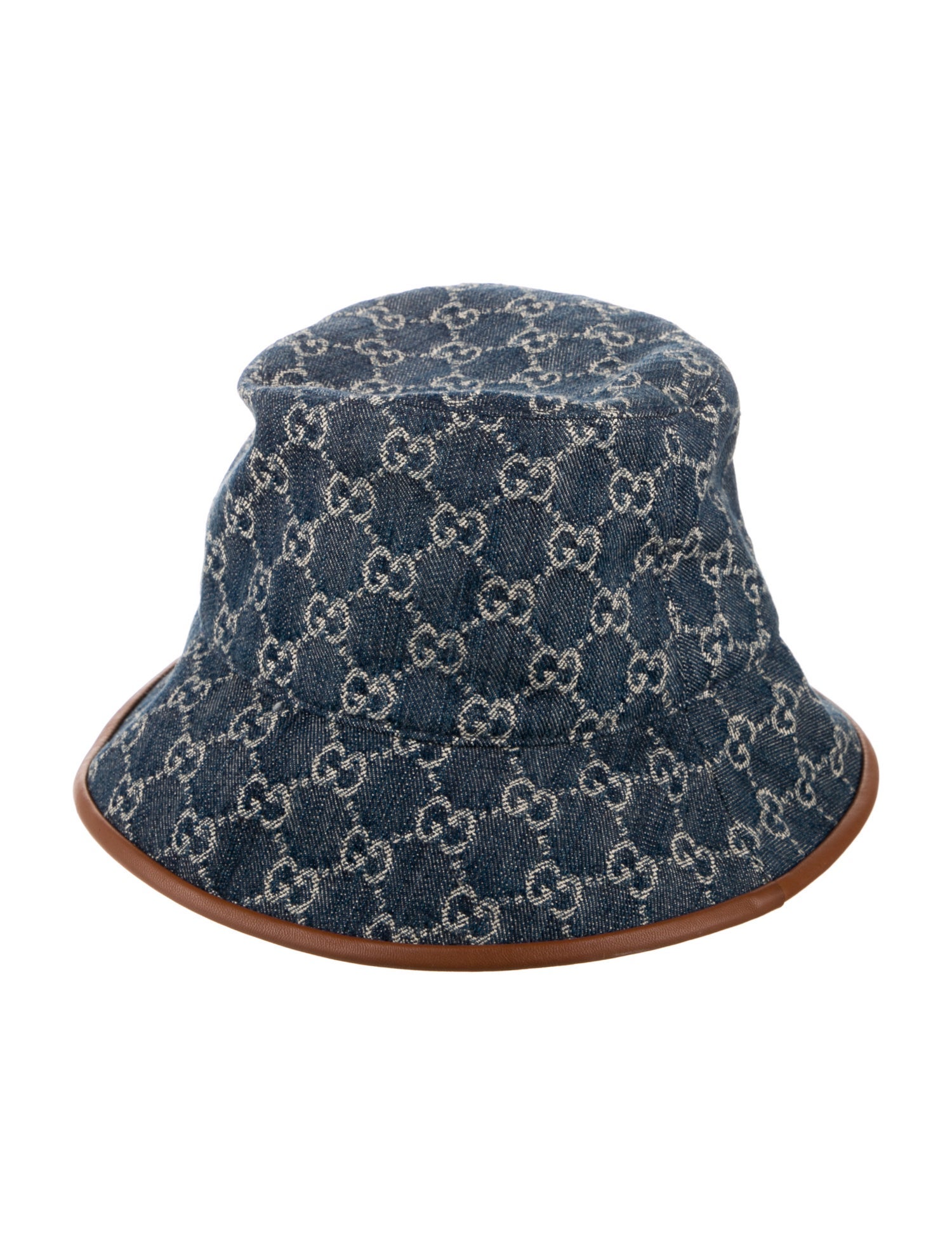 Gucci Gucci Men's Leather-Trimmed Logo-Jacquard Bucket Hat