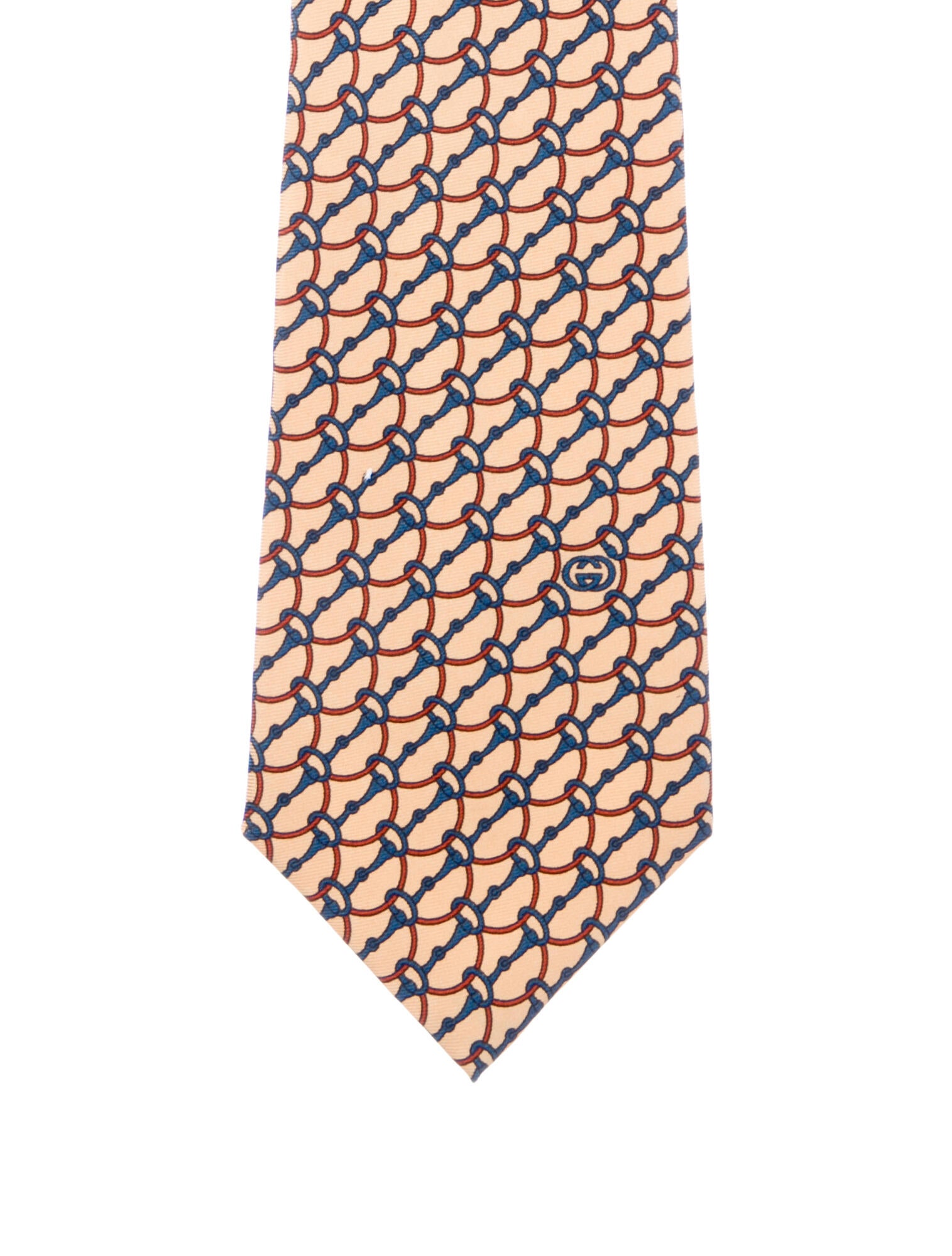 Gucci mens neutral pattern print tie